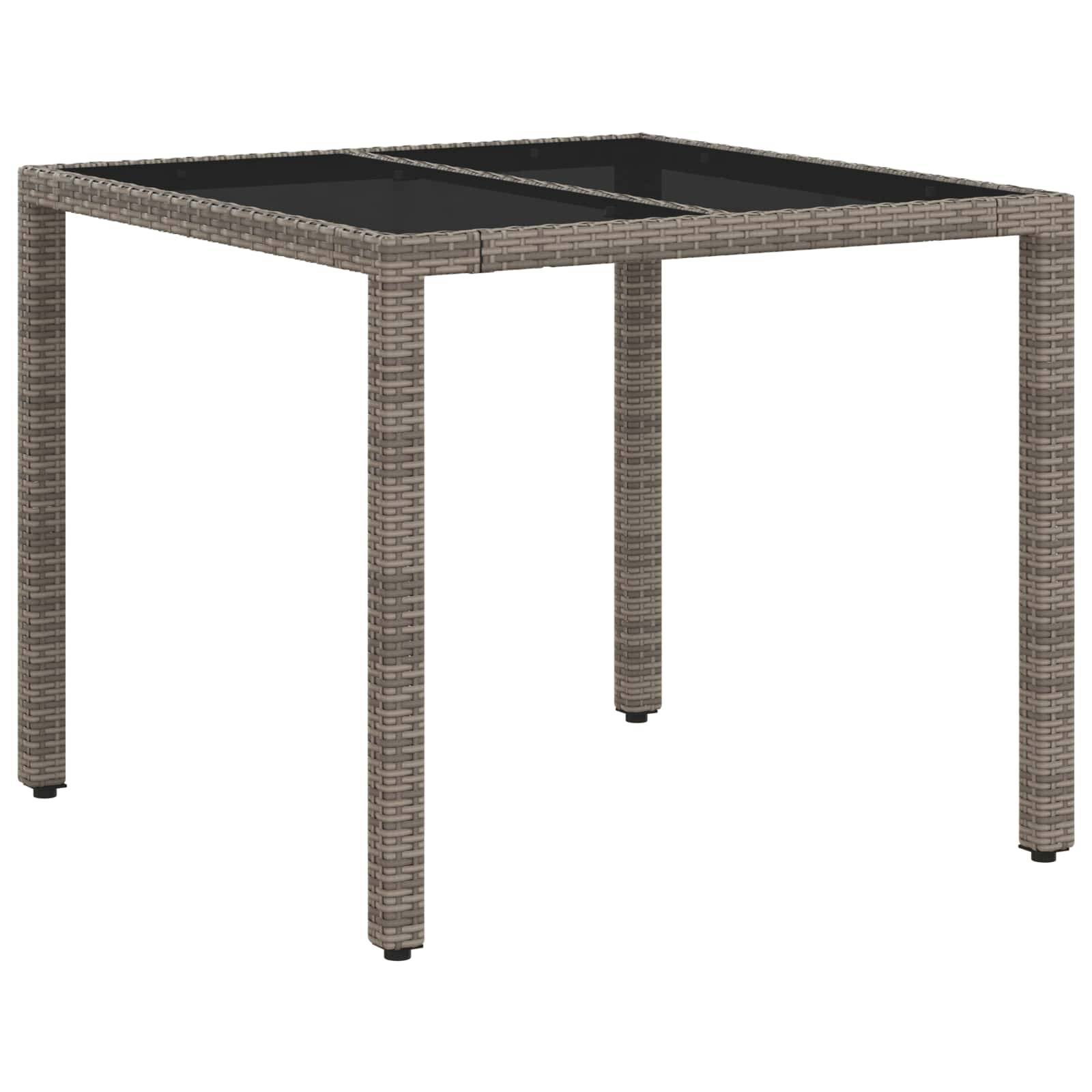 vidaXL Outdoortisch-Set 3 pcs PE Rattan und pulverbeschichteter Stahl