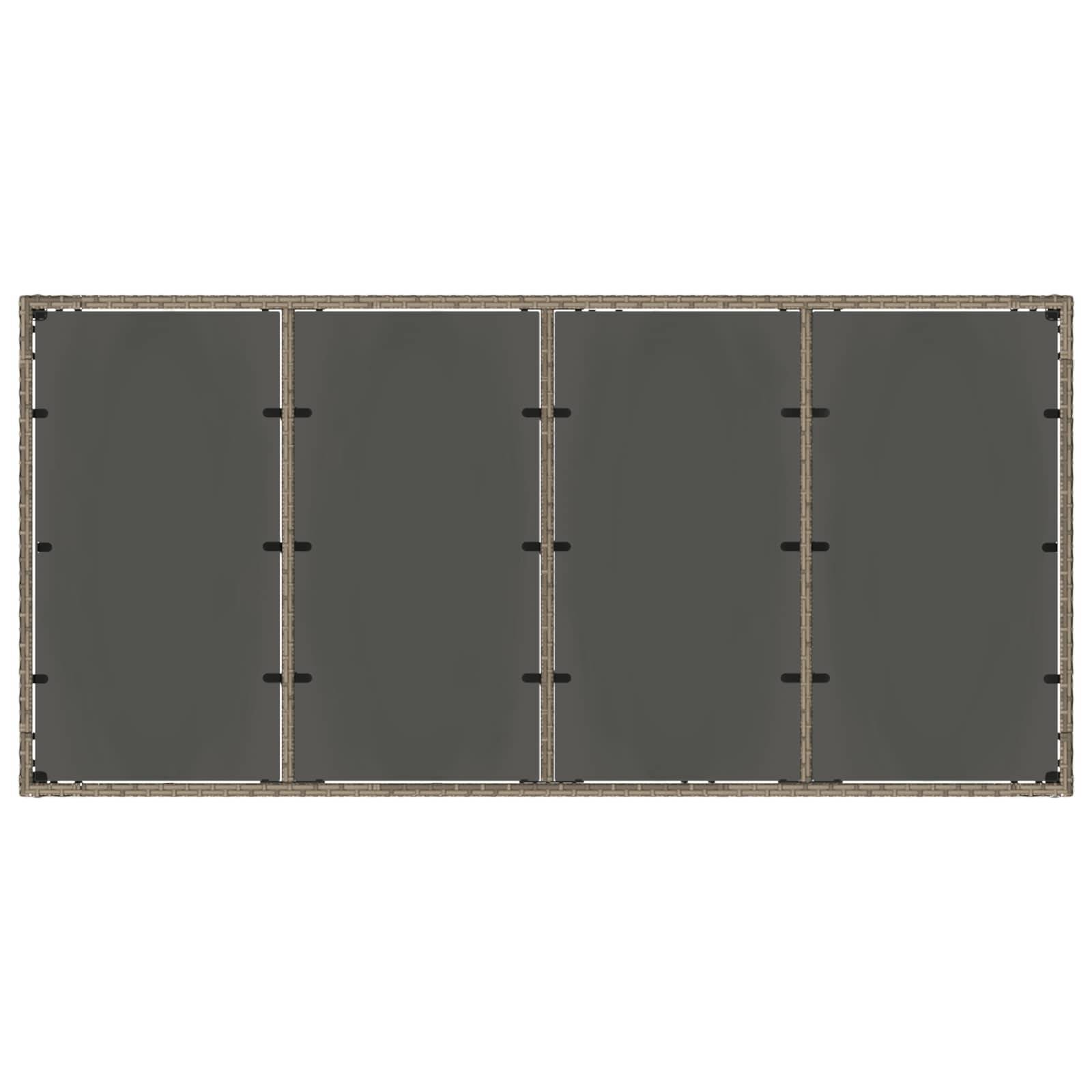 vidaXL Outdoortisch-Set 7 pcs PE Rattan und pulverbeschichteter Stahl