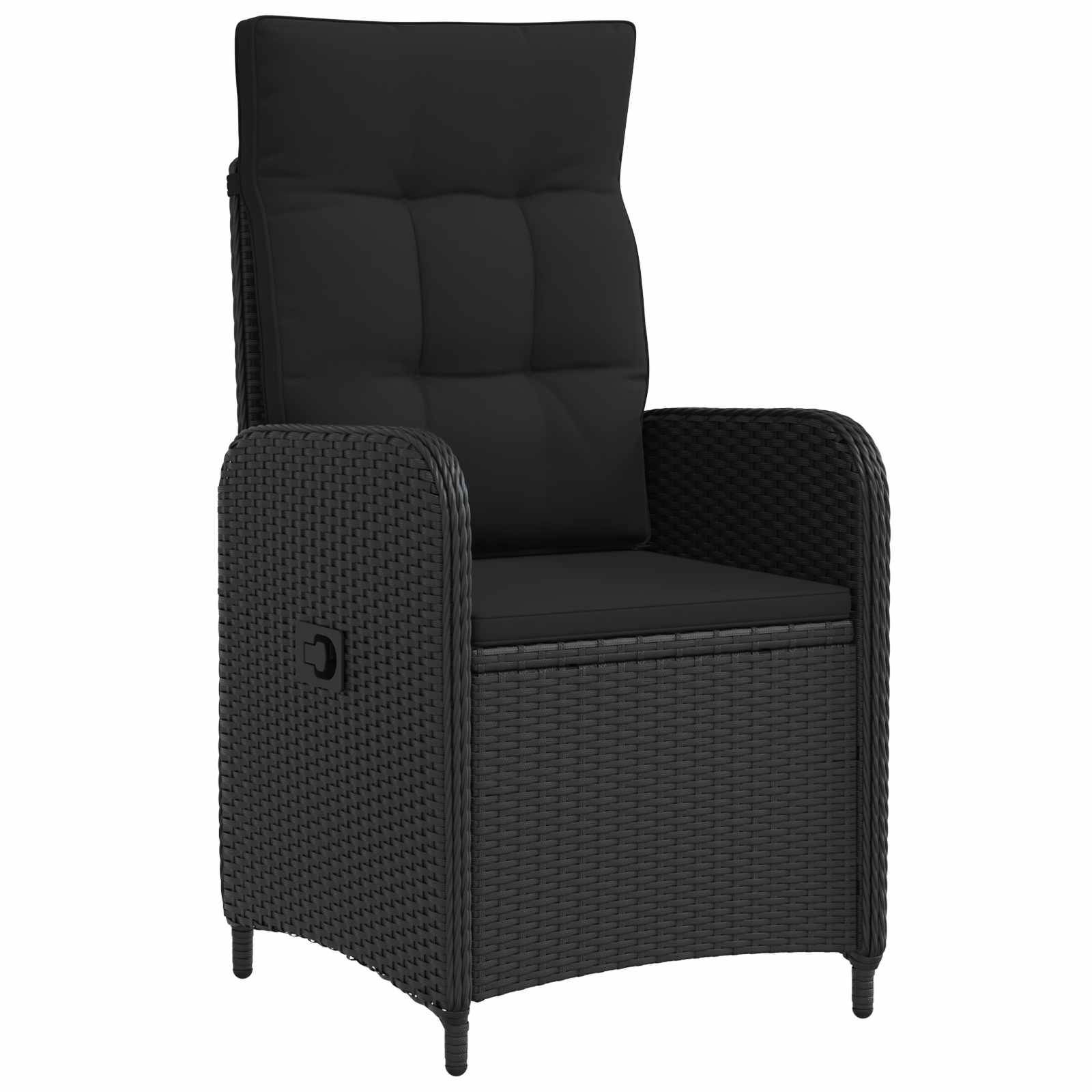 vidaXL Outdoortisch-Set 7 stk. Schwarz