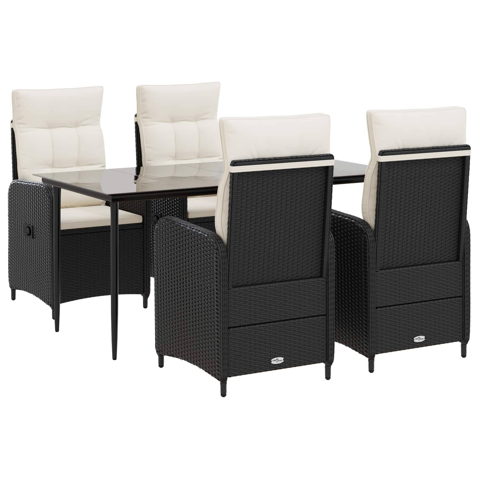 vidaXL Sofa-Tischset 5 pcs PE Rattan und pulverbeschichteter Stahl