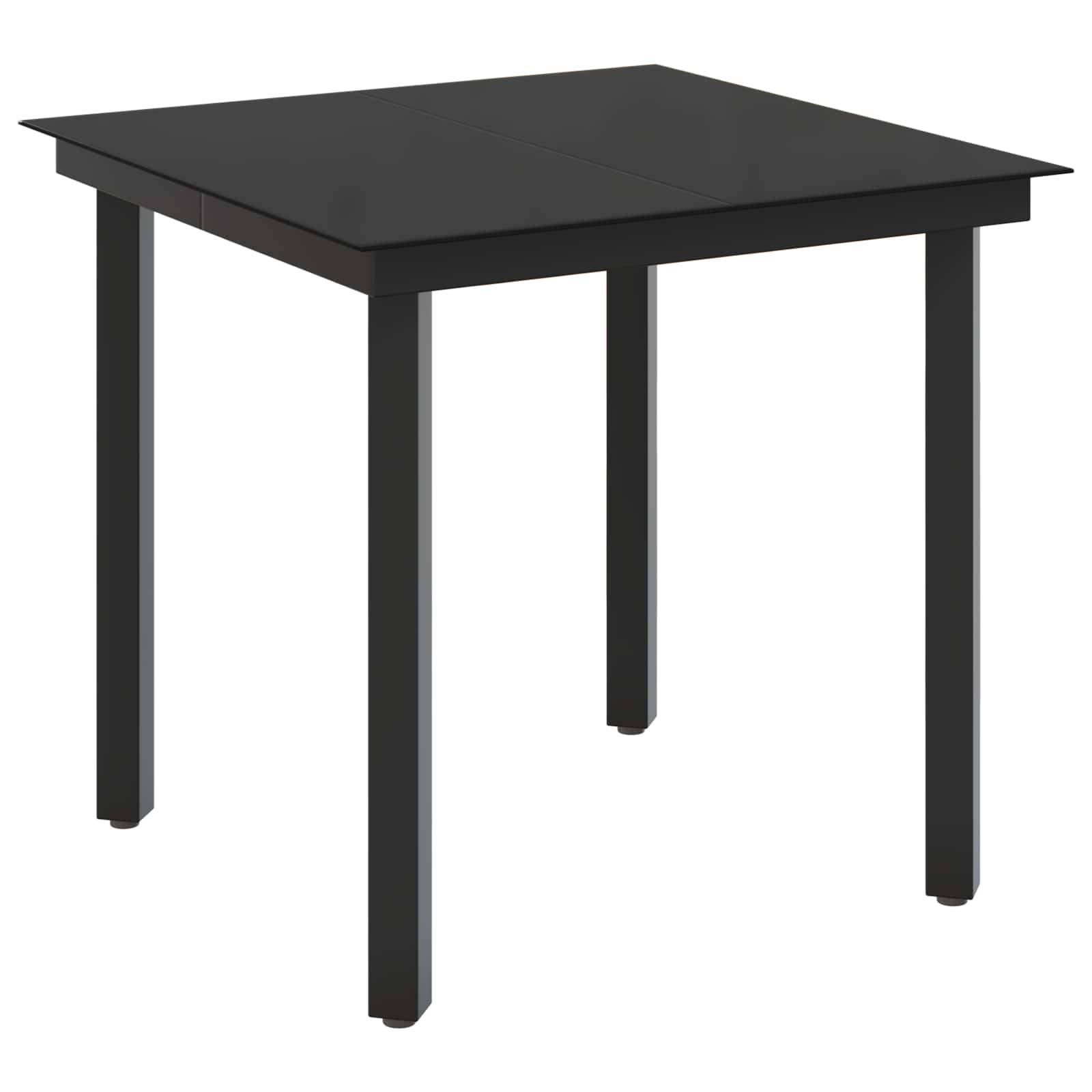 vidaXL Sofa-Tischset mit Kissen mit Kissen 3 pcs Schwarz