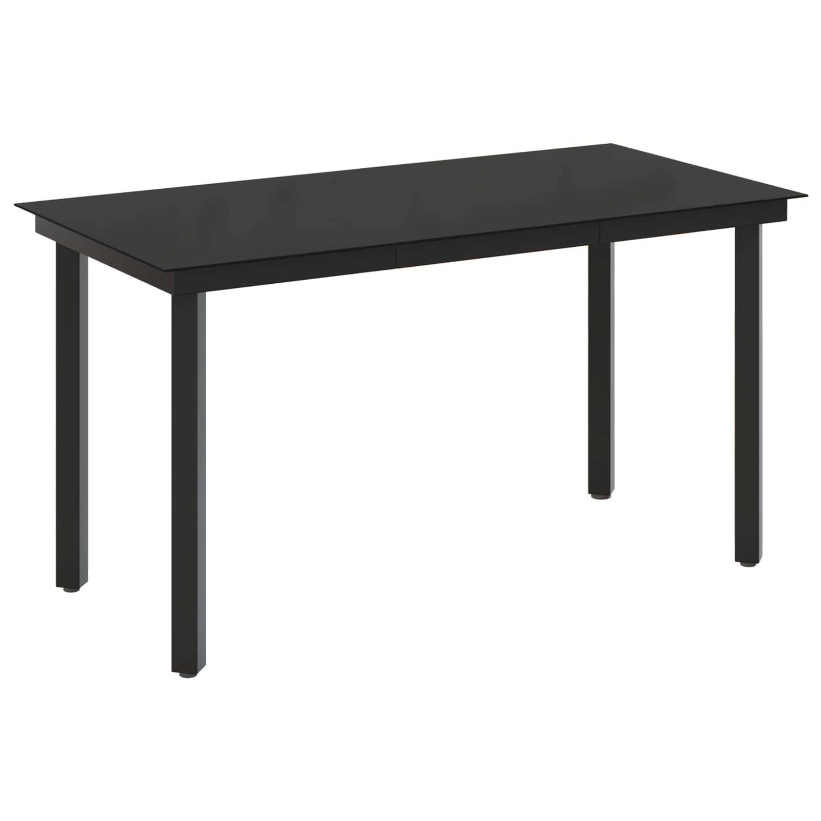 vidaXL Sofa-Tischset mit Kissen mit Kissen 7 pcs Schwarz und Cremeweiß