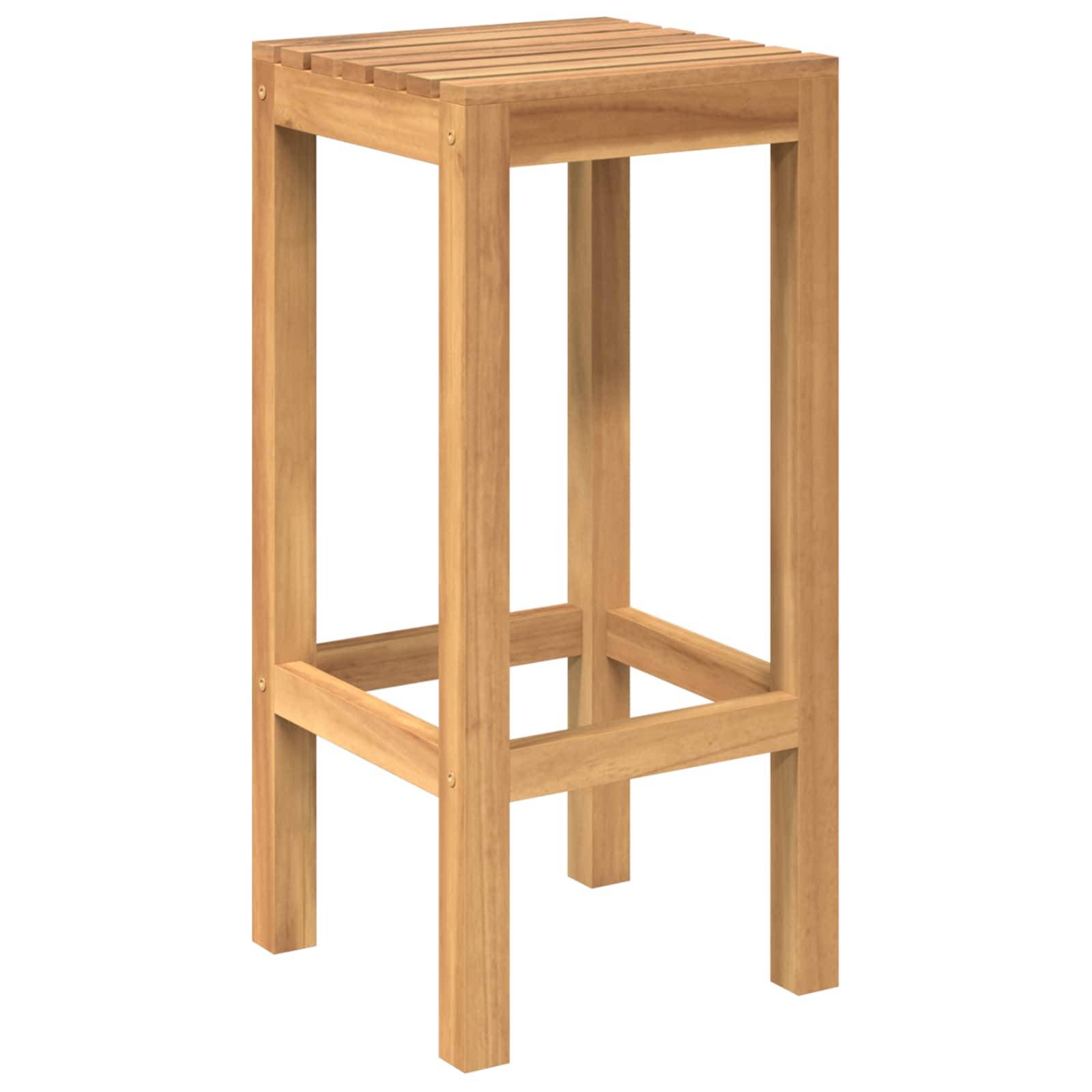 vidaXL Outdoor Bar Set 3 pcs Unbehandelt Massivholz Teak