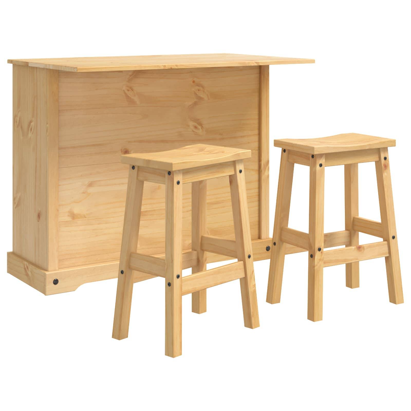 vidaXL Küchenaufbewahrung mit Speicher 2 pcs Honigwachs Massiv-Kiefer