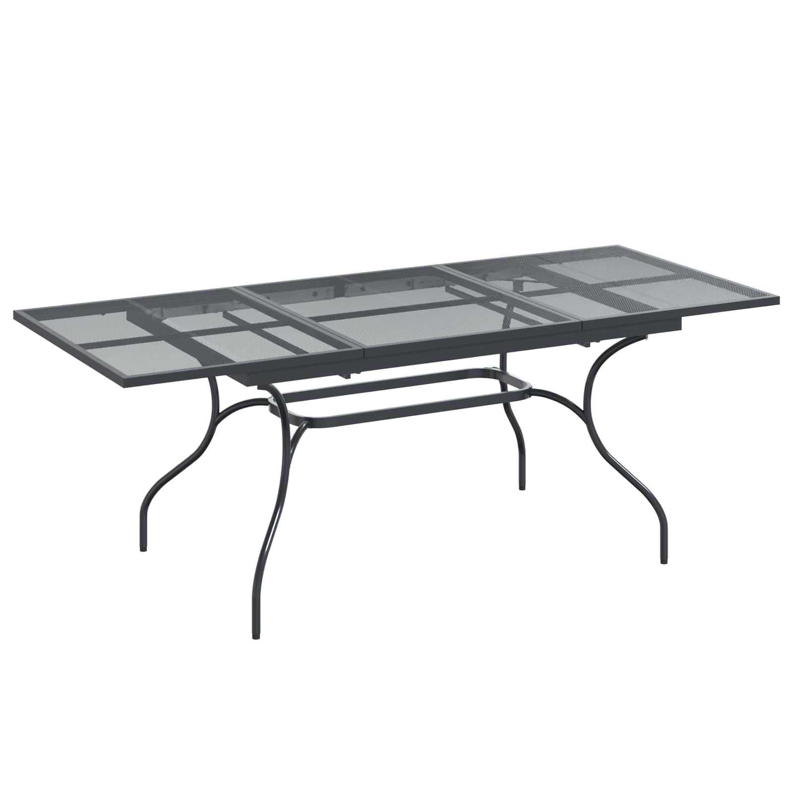 vidaXL Garten Essgruppe 7 pcs Anthrazit 212 x 90 x 76 cm