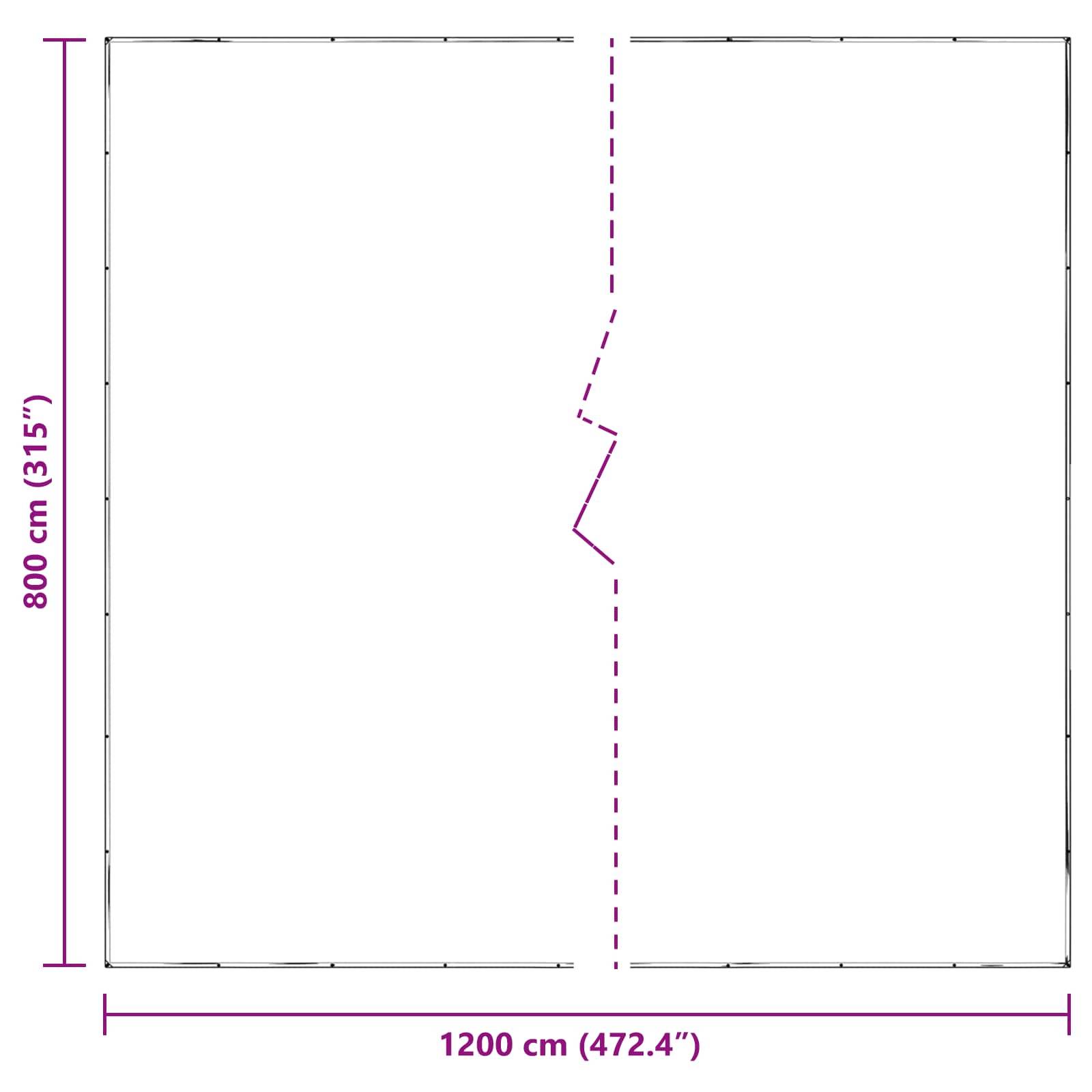 vidaXL Pflanzenabdeckung Transparent 8 x 12 m PE