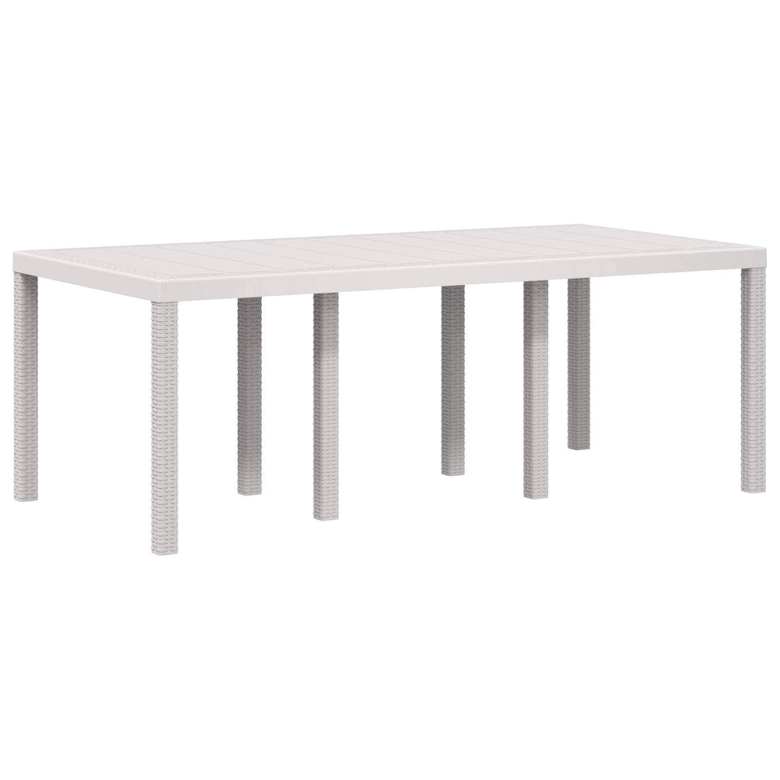 vidaXL Garten Essgruppe 9 stk. Weiß und Taupe PP