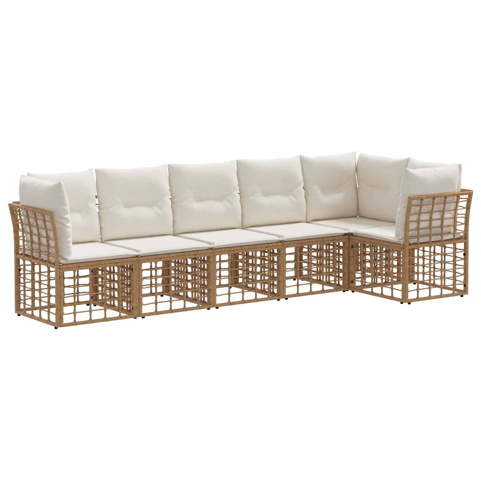 vidaXL Gartensofa-set mit Kissen mit Kissen 2 pcs Poly-Rattan