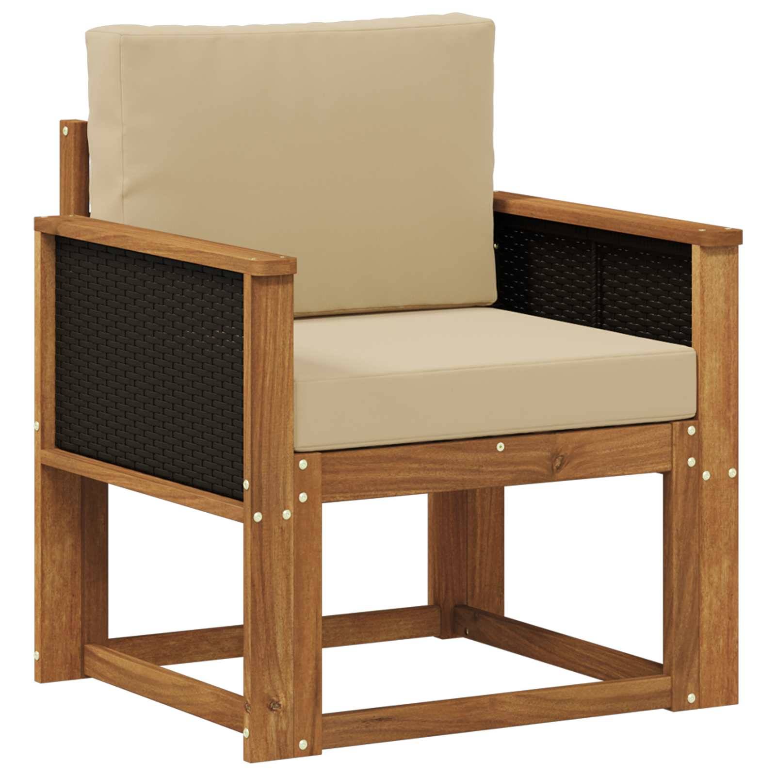 vidaXL Outdoor Mittelsofa Massivholz Akazie Natur