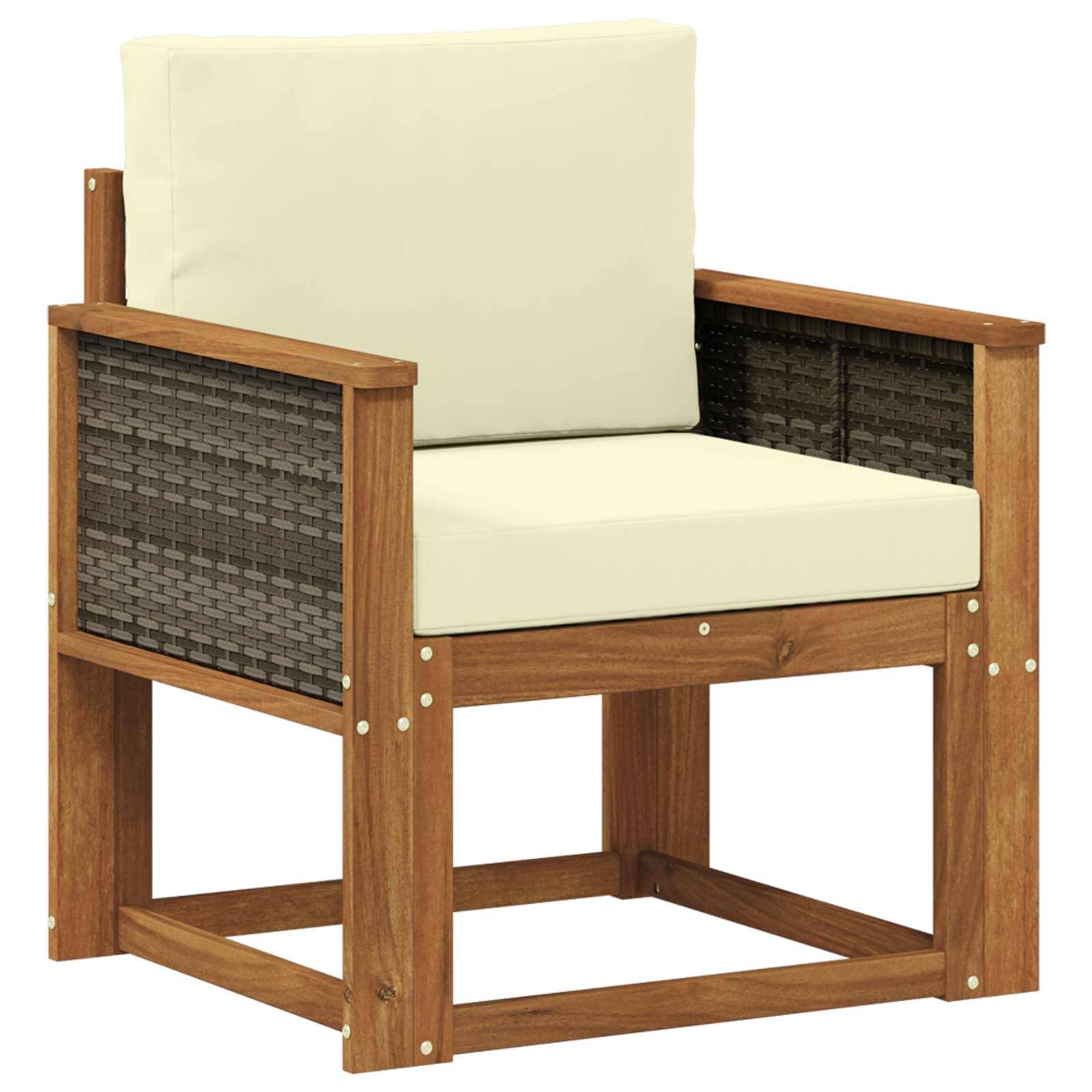 vidaXL Outdoor Mittelsofa Massivholz Akazie Natur
