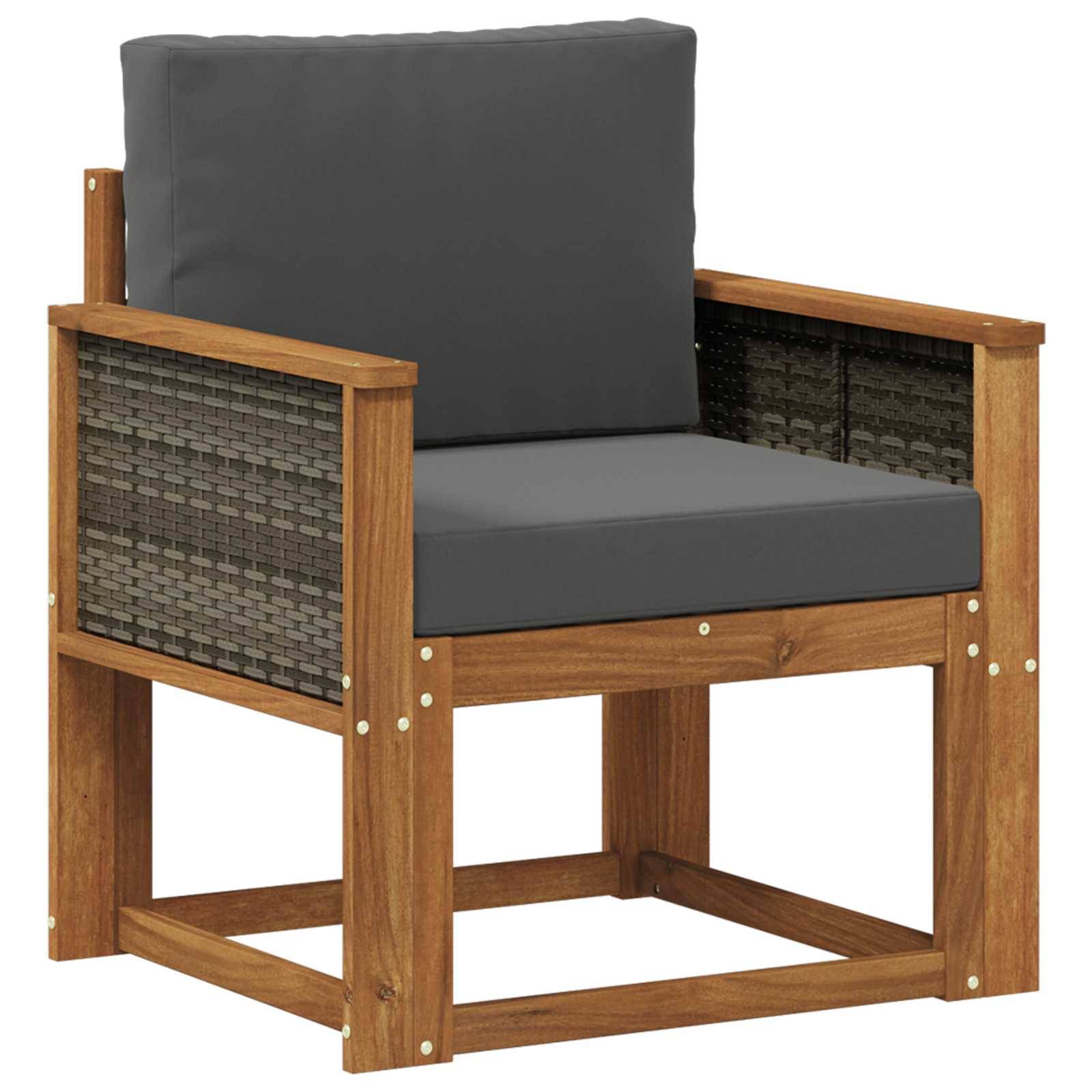 vidaXL Outdoor Mittelsofa Massivholz Akazie Natur