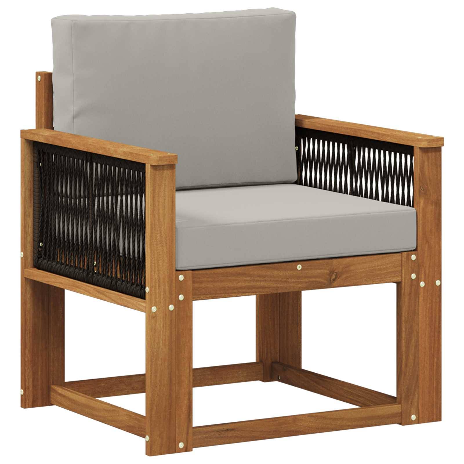 vidaXL Outdoor Mittelsofa Massivholz Akazie Natur