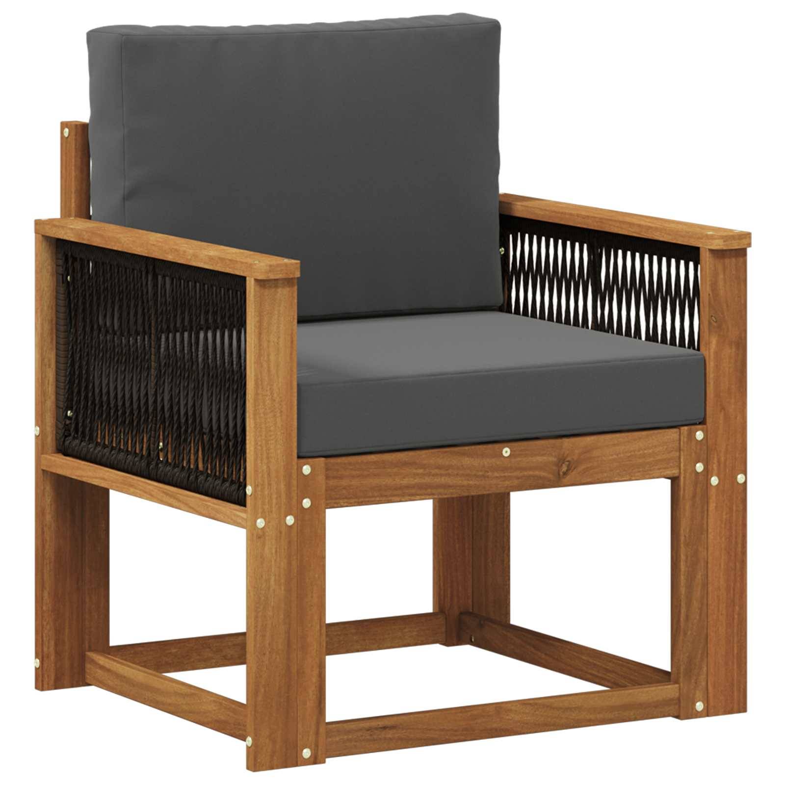 vidaXL Outdoor Mittelsofa Massivholz Akazie Natur