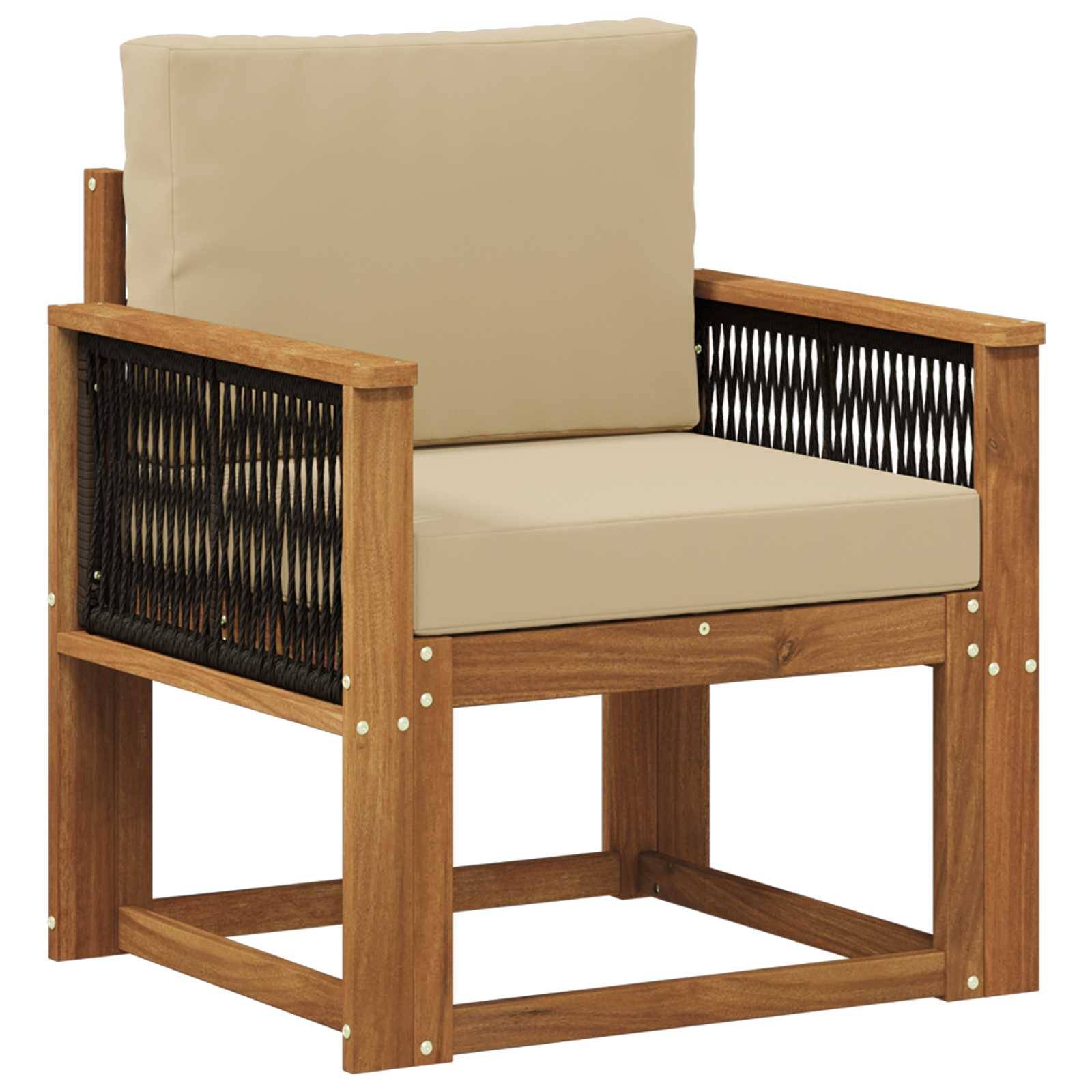 vidaXL Outdoor Mittelsofa Massivholz Akazie Natur