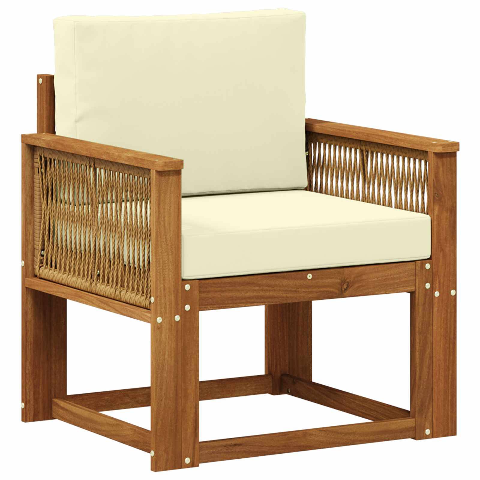 vidaXL Outdoor Mittelsofa Massivholz Akazie Natur