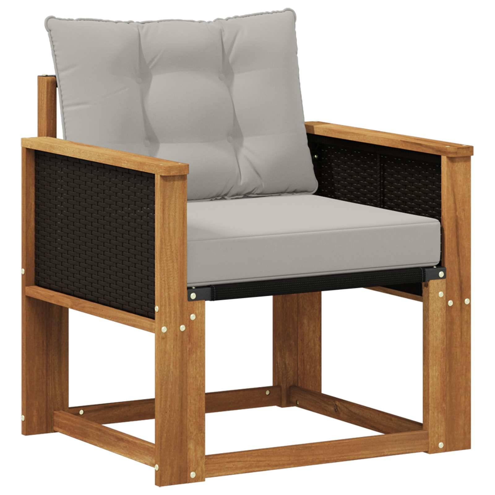 vidaXL Outdoor Mittelsofa Massivholz Akazie Natur