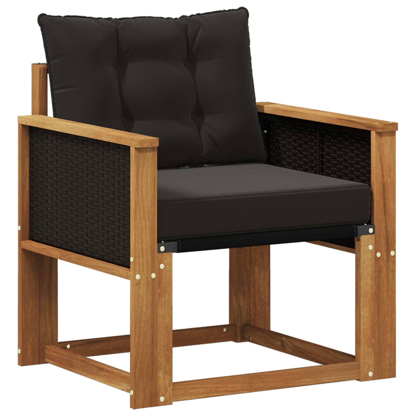 vidaXL Outdoor Mittelsofa Massivholz Akazie Natur