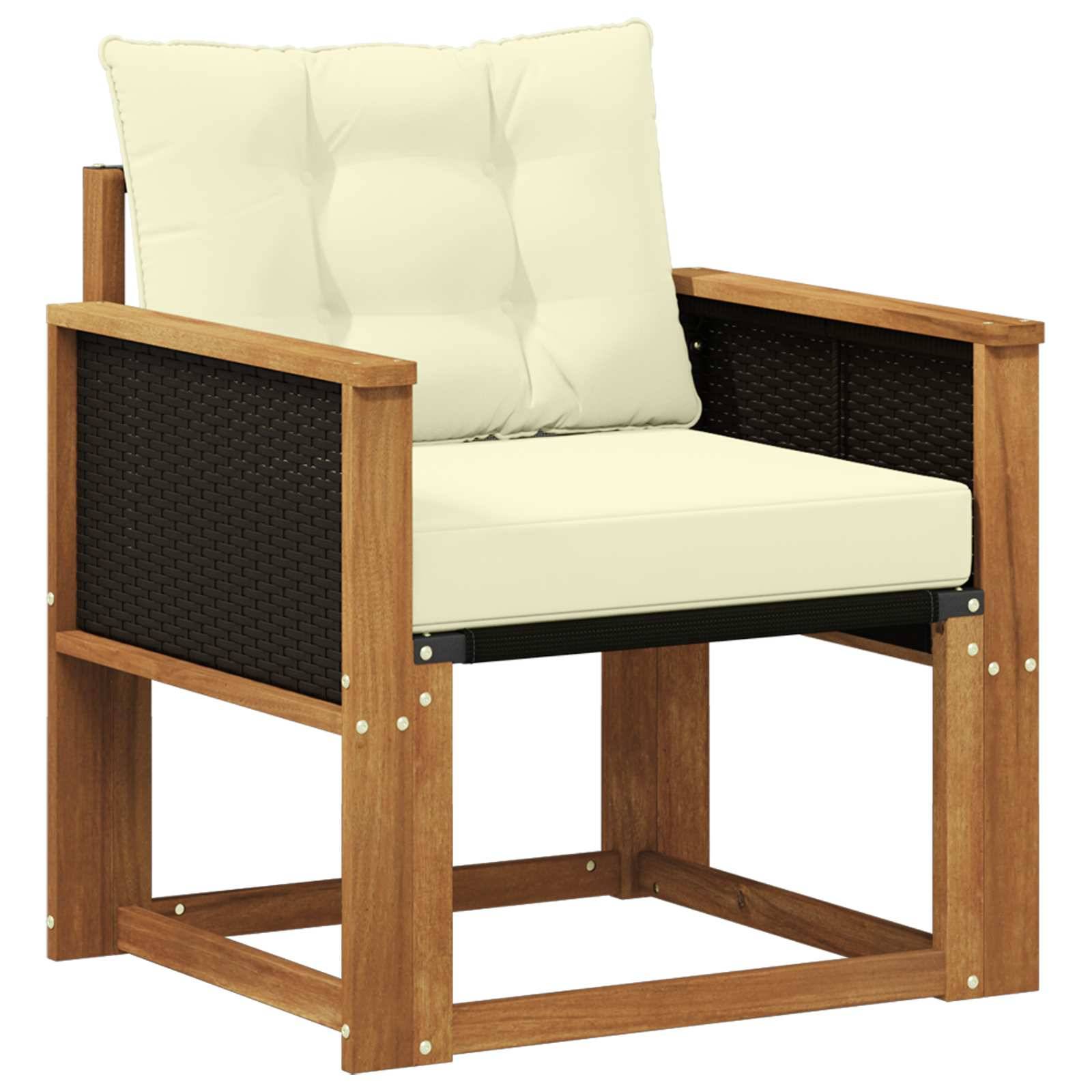vidaXL Outdoor Mittelsofa Massivholz Akazie Natur