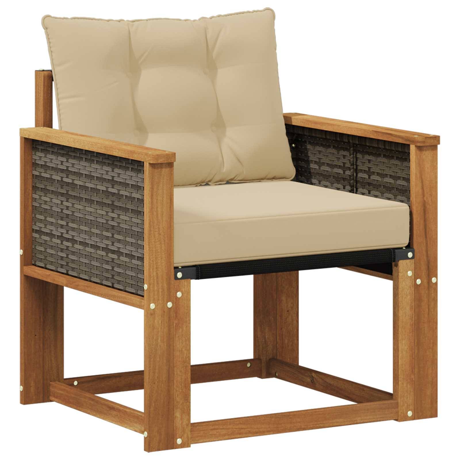 vidaXL Outdoor Mittelsofa Massivholz Akazie Natur