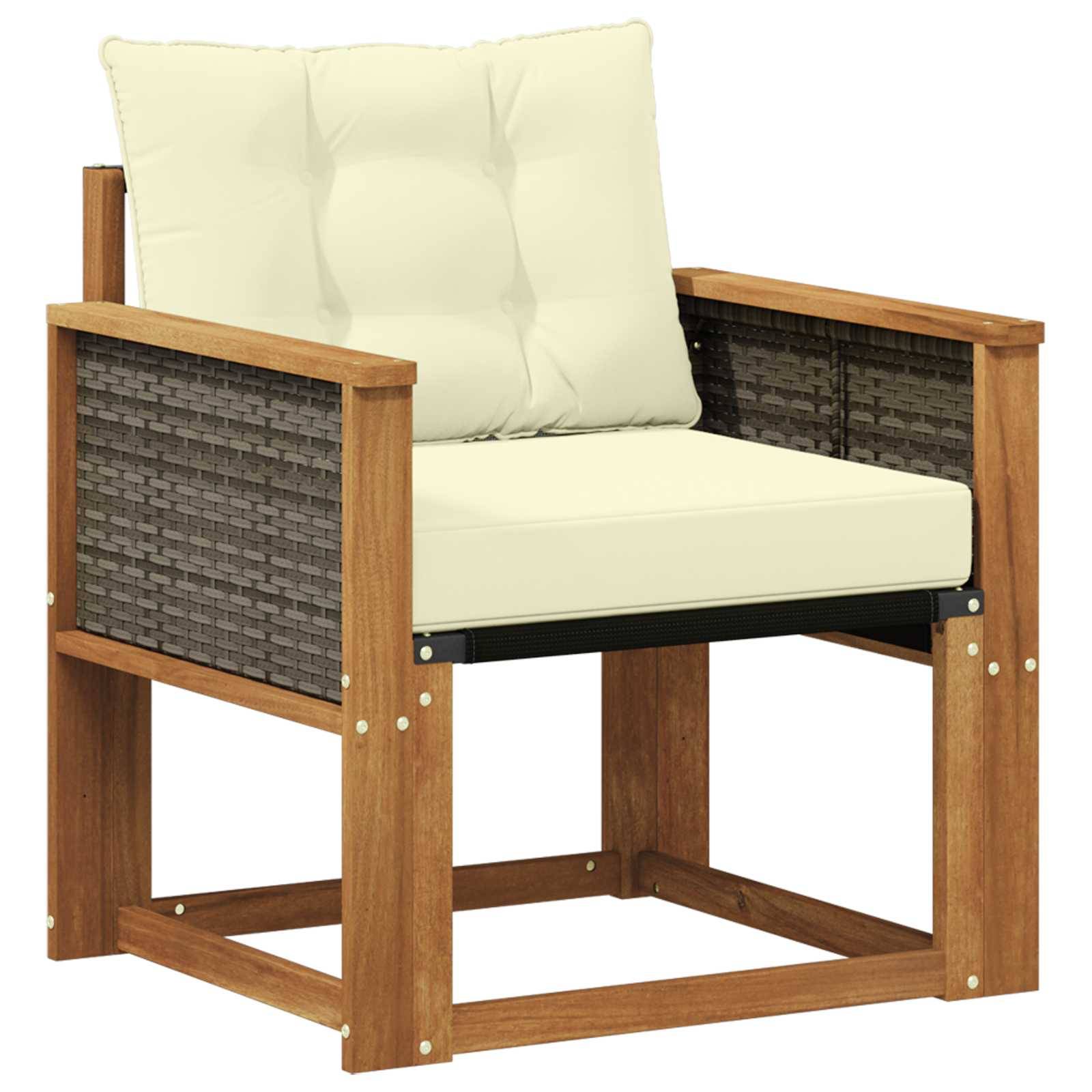 vidaXL Outdoor Mittelsofa Massivholz Akazie Natur
