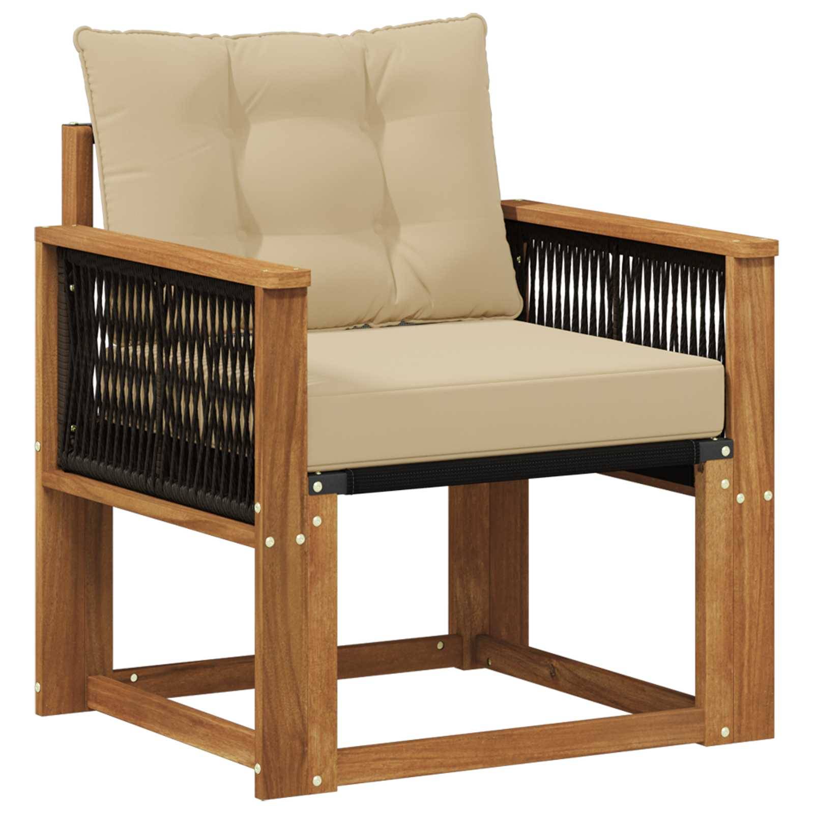 vidaXL Outdoor Mittelsofa Massivholz Akazie Natur