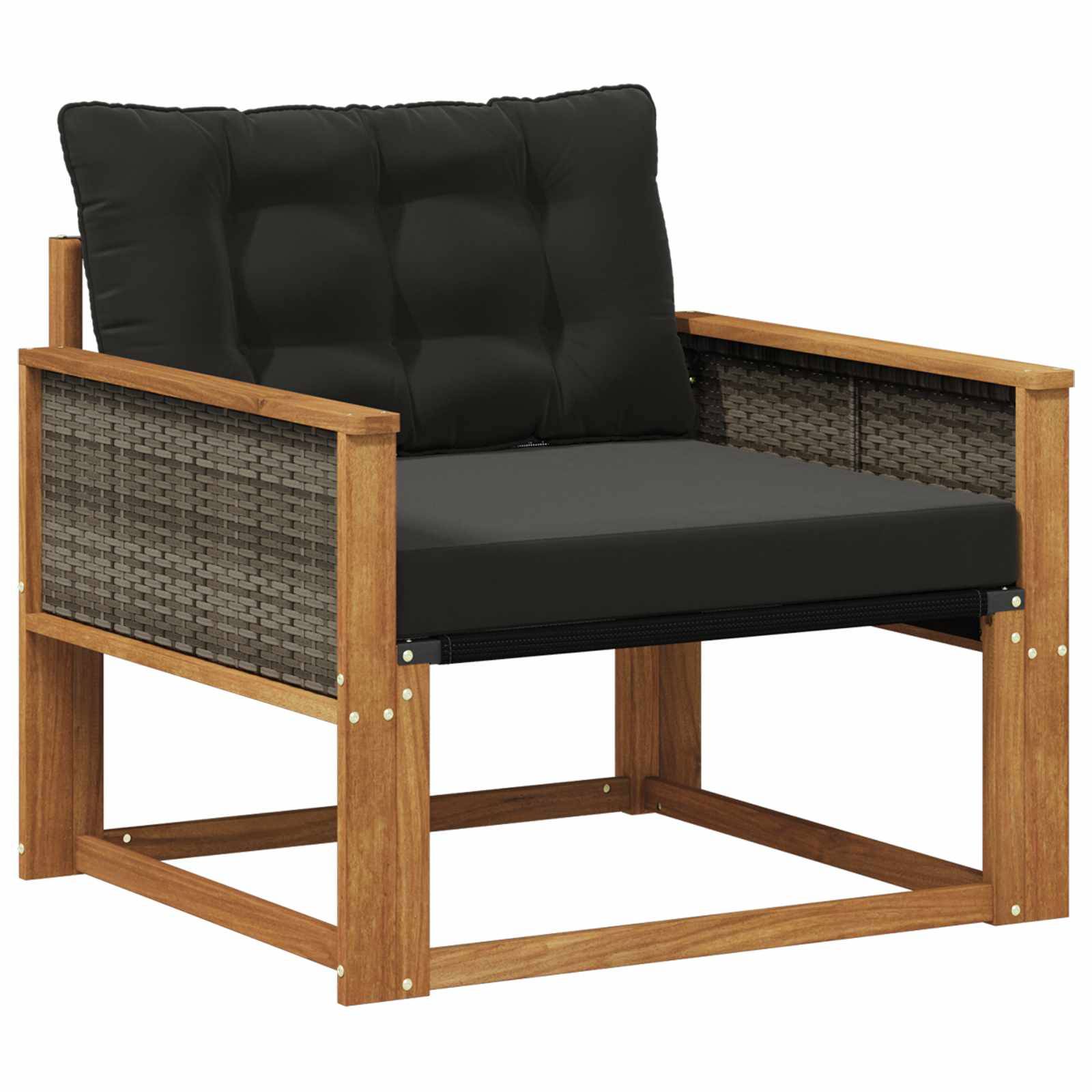 vidaXL Outdoor-Sofagarnitur Massives Akazienholz und Textilene Natur