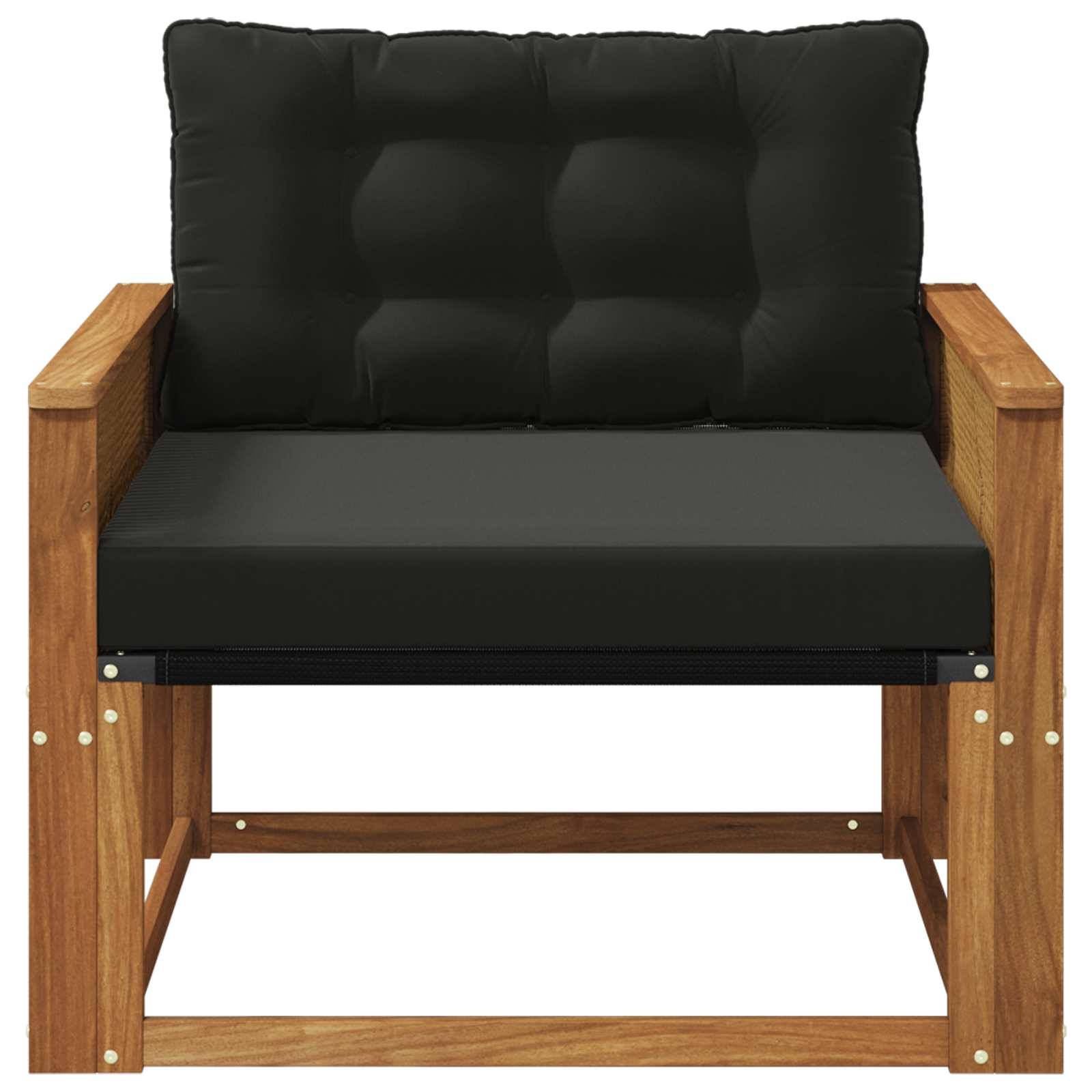 vidaXL Outdoor-Sofagarnitur Massives Akazienholz und Textilene Natur