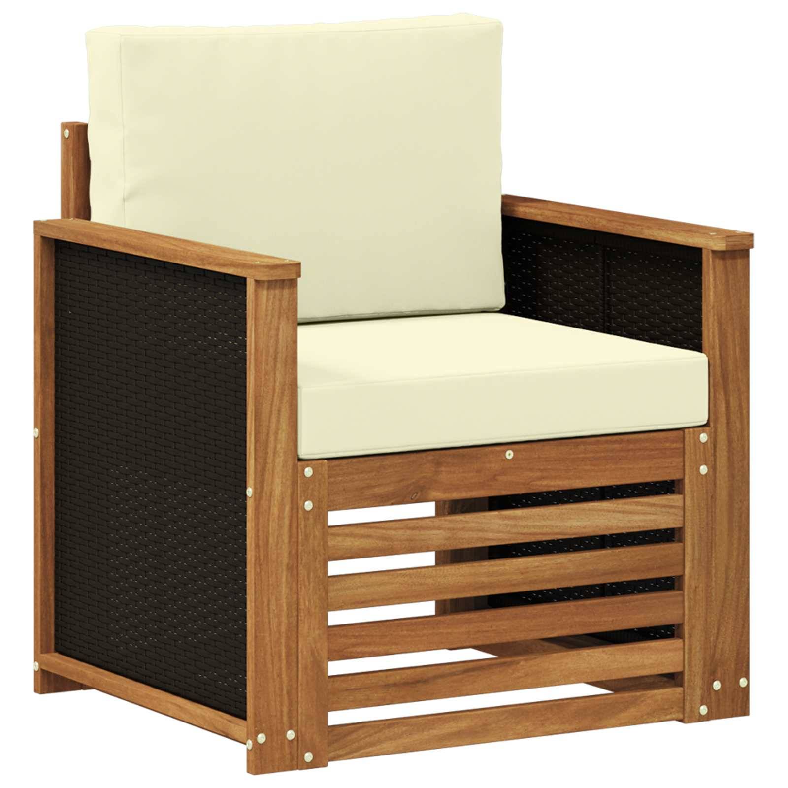 vidaXL Outdoor Mittelsofa Natur