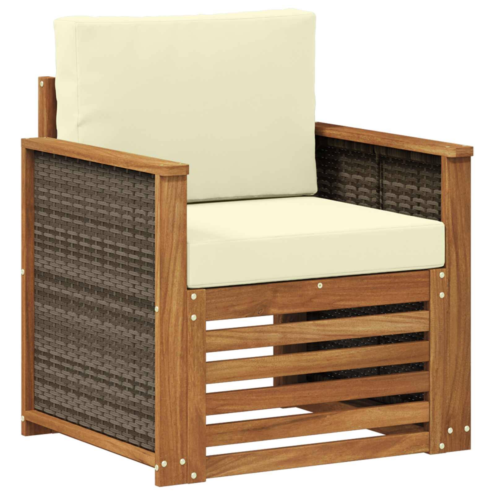 vidaXL Outdoor Mittelsofa Natur