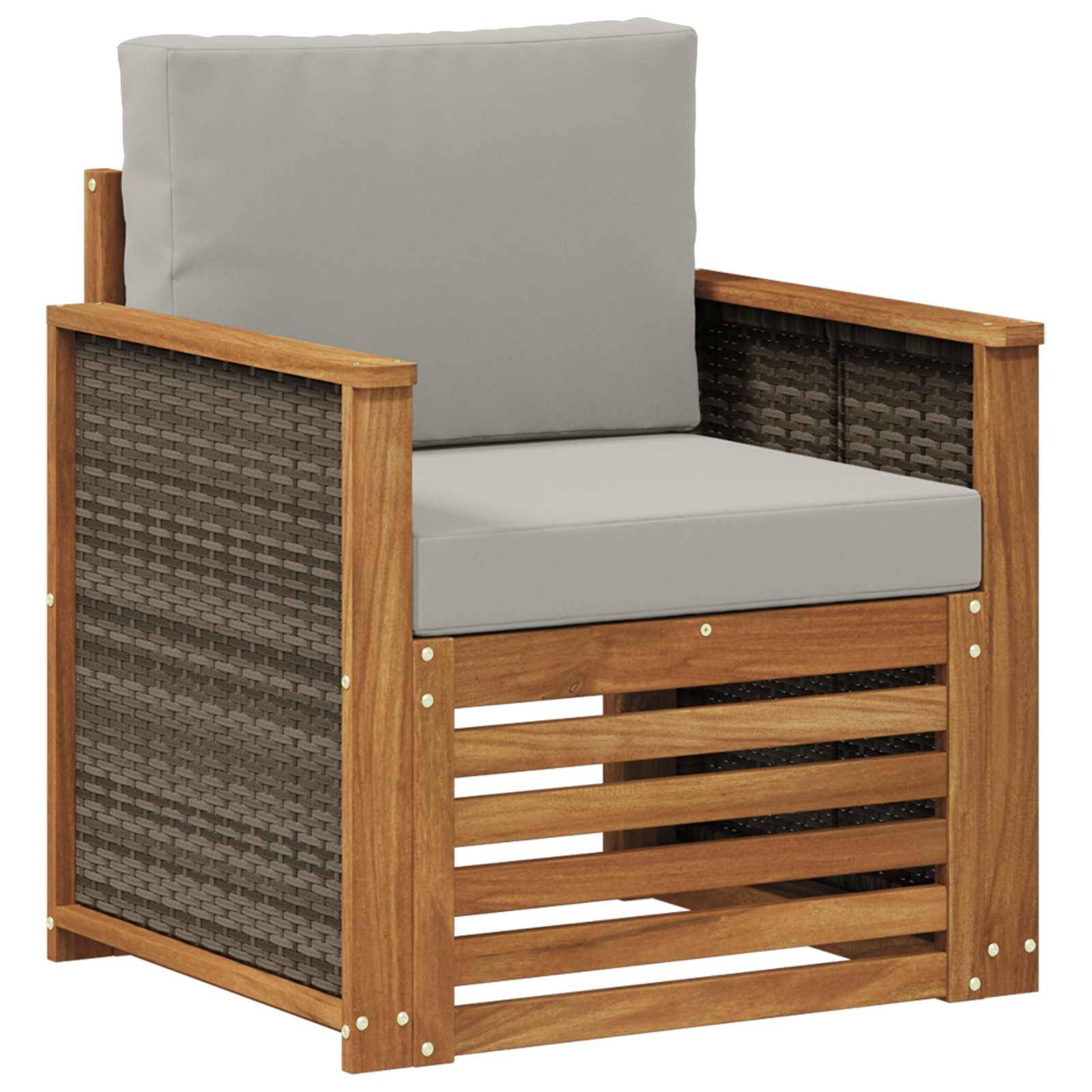 vidaXL Outdoor Mittelsofa Natur