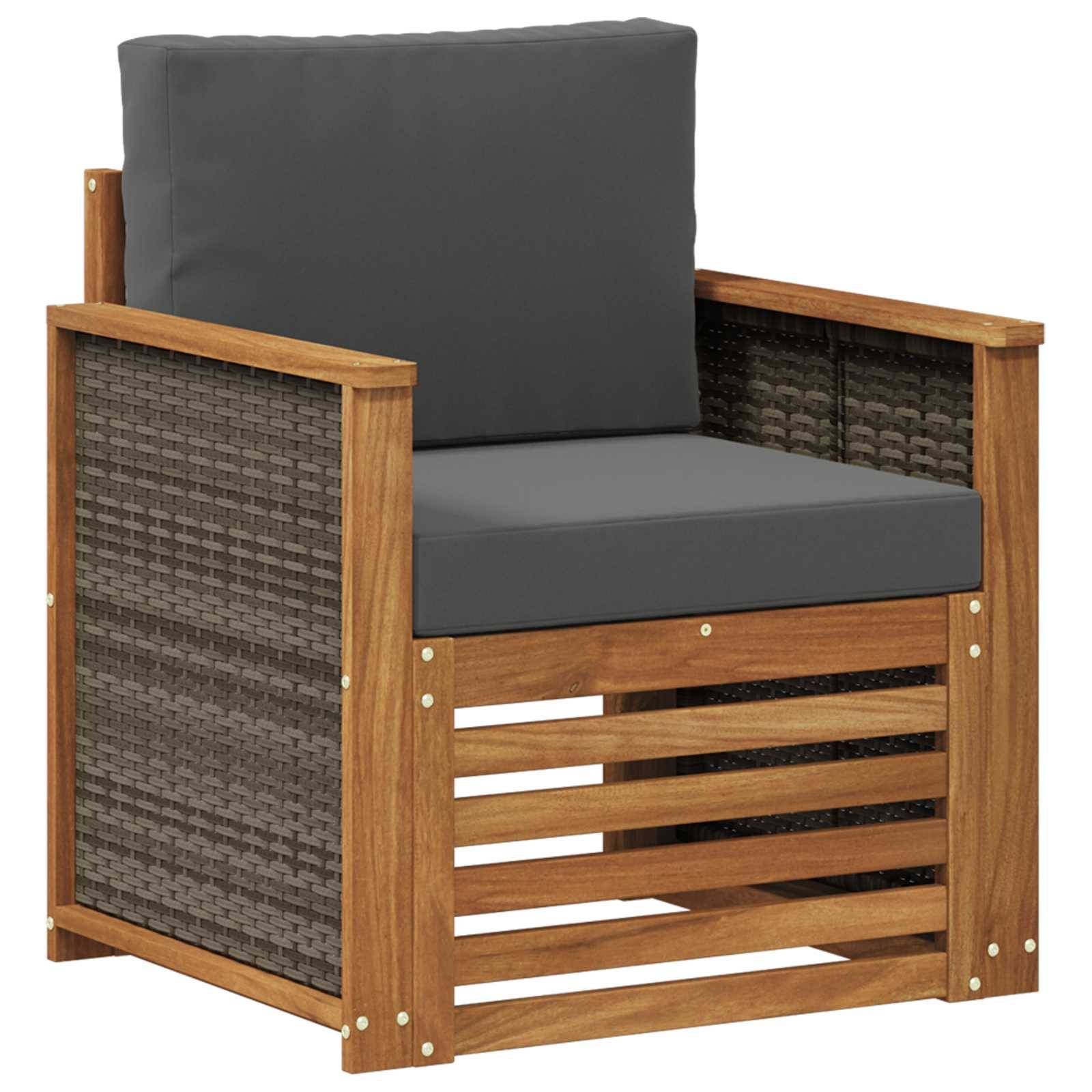 vidaXL Outdoor Mittelsofa Natur