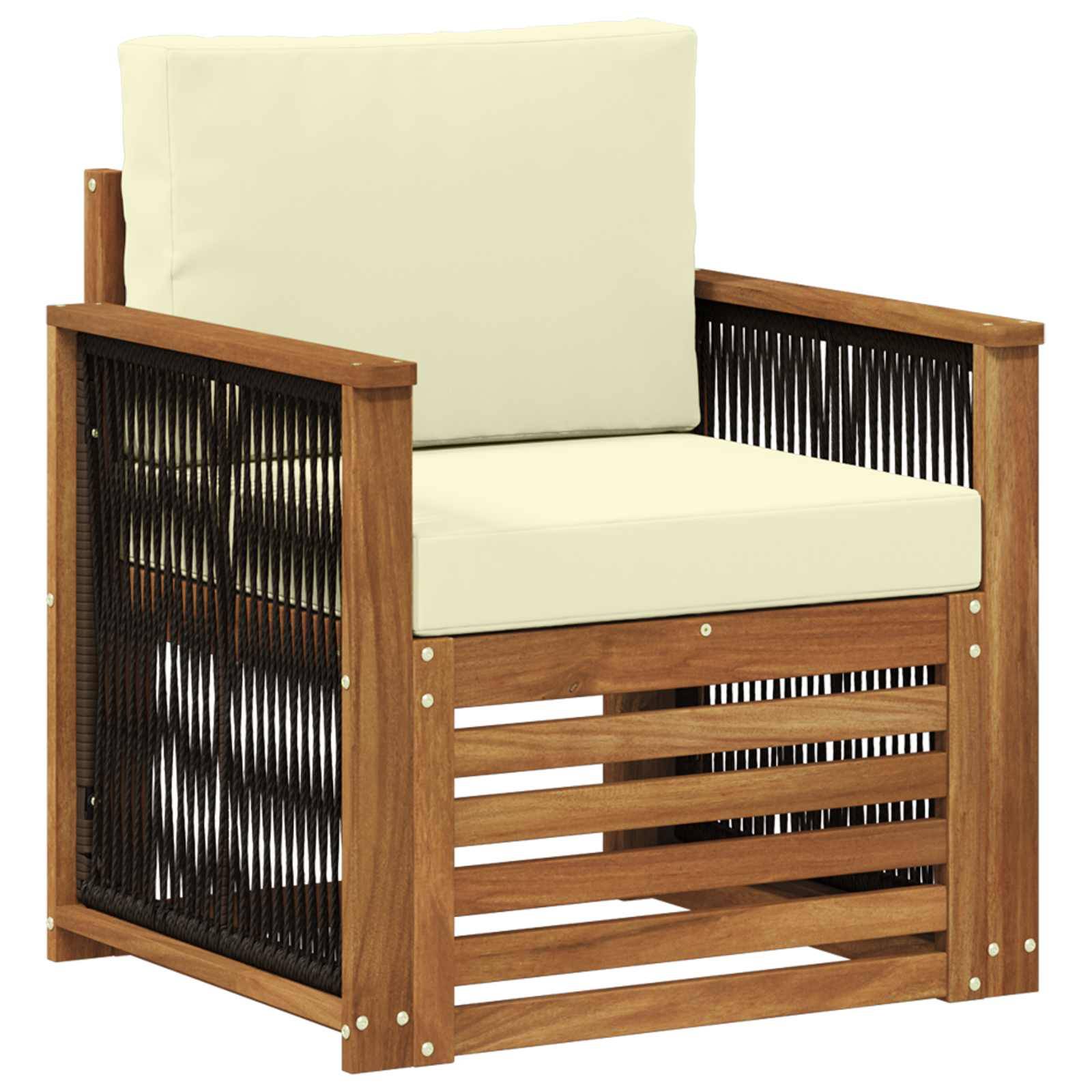 vidaXL Outdoor Mittelsofa Natur