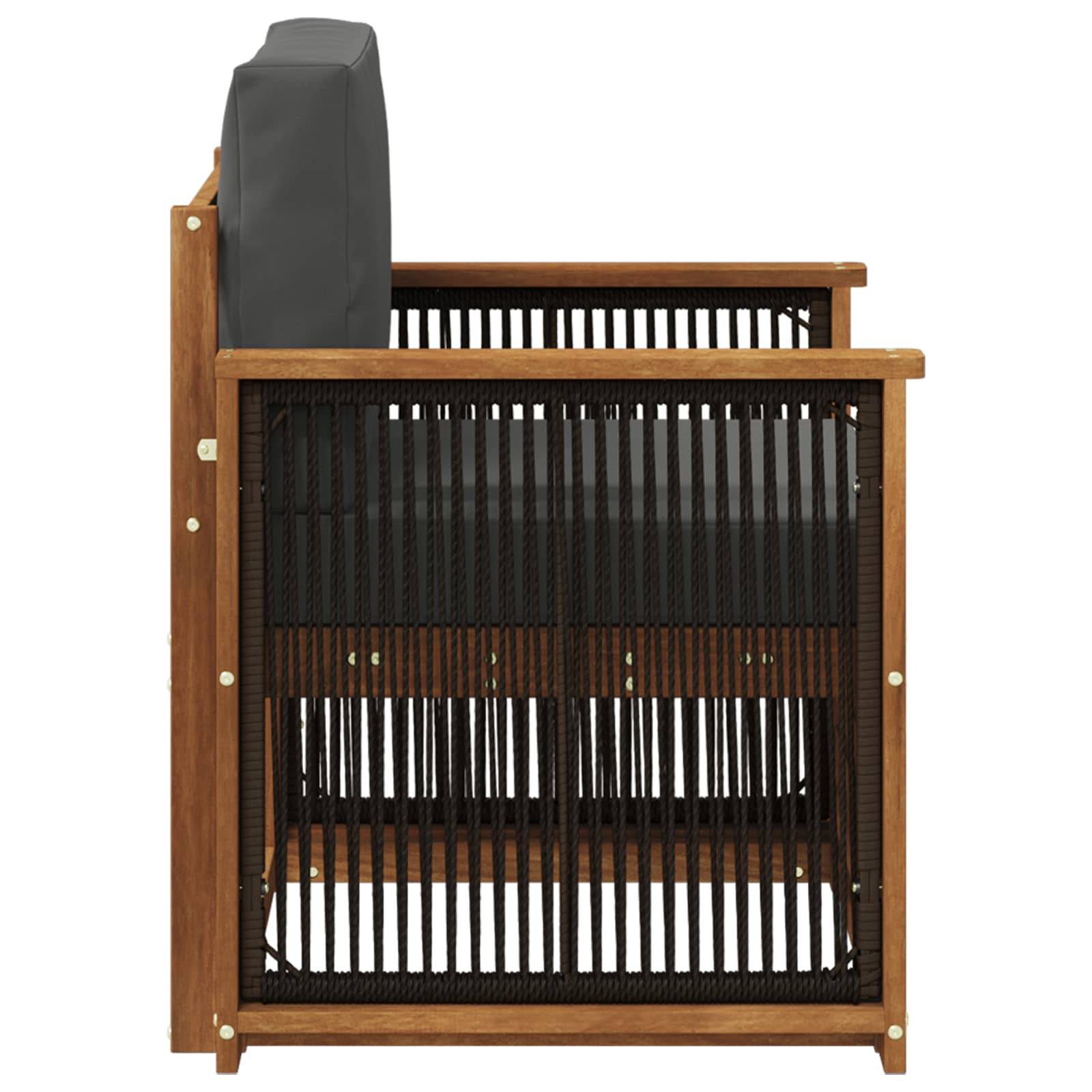 vidaXL Outdoor Mittelsofa Natur