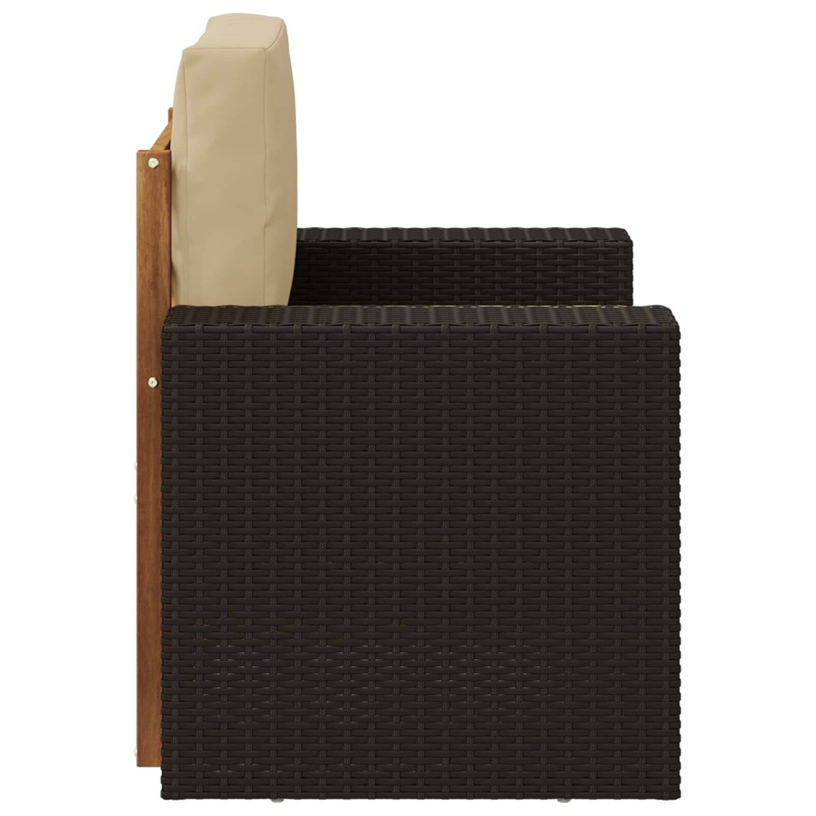 vidaXL Outdoor Mittelsofa Natur
