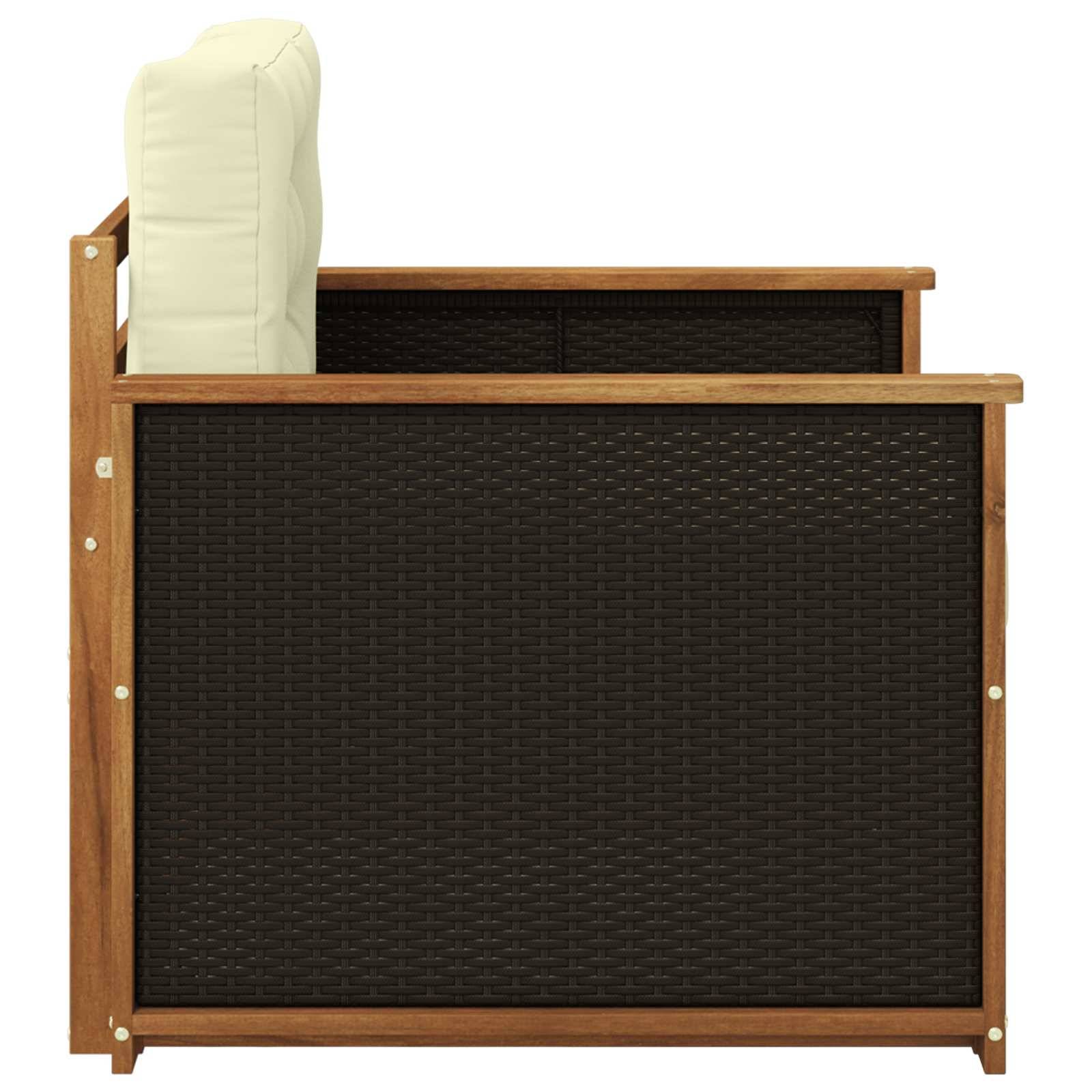 vidaXL Outdoor Mittelsofa Massivholz Akazie Natur