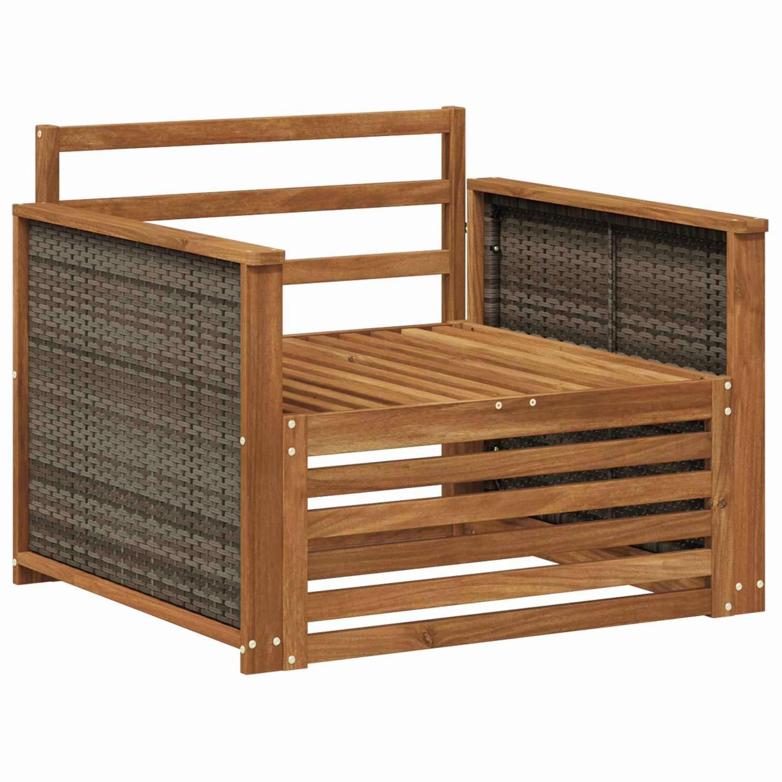 vidaXL Outdoor Mittelsofa Massivholz Akazie Natur