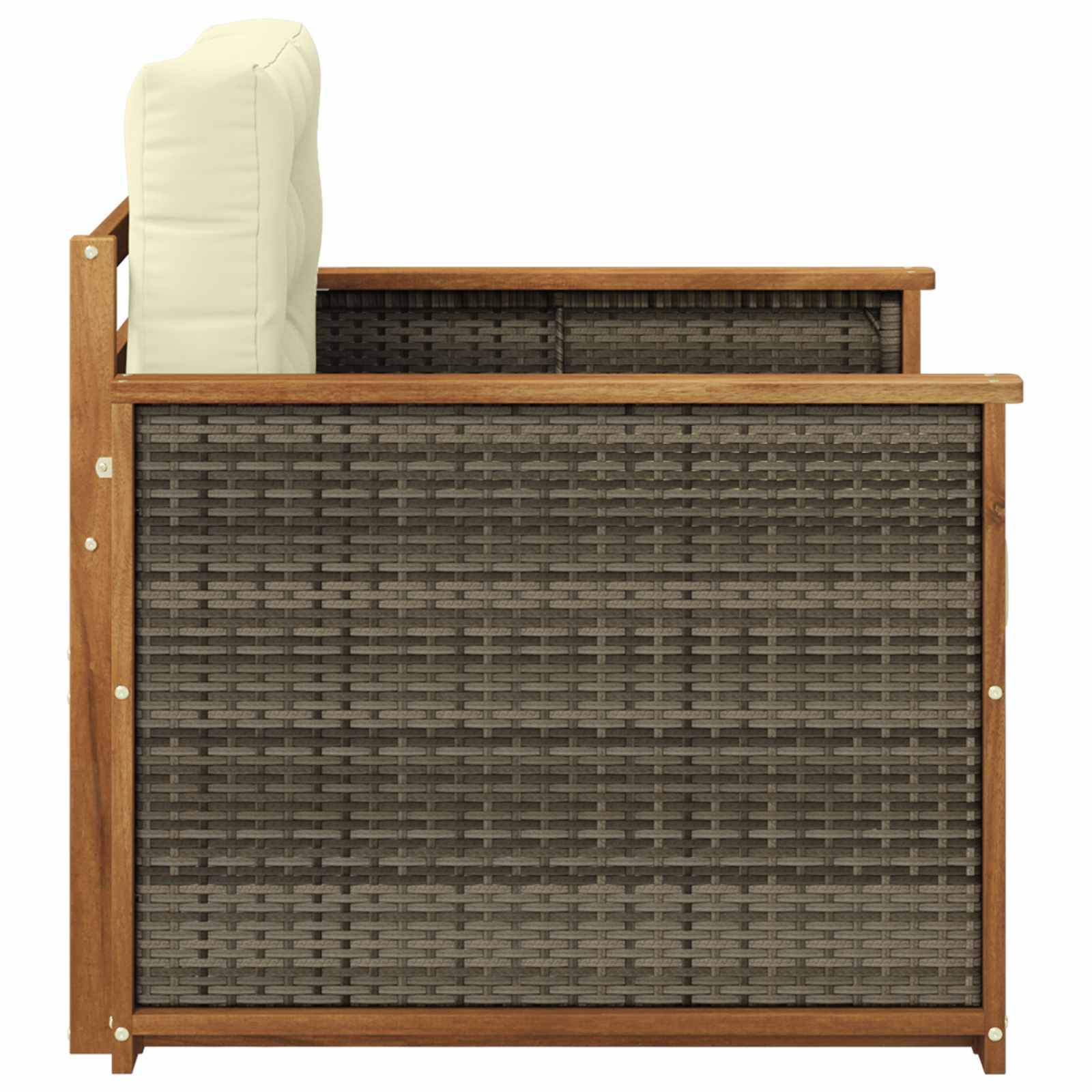 vidaXL Outdoor Mittelsofa Massivholz Akazie Natur