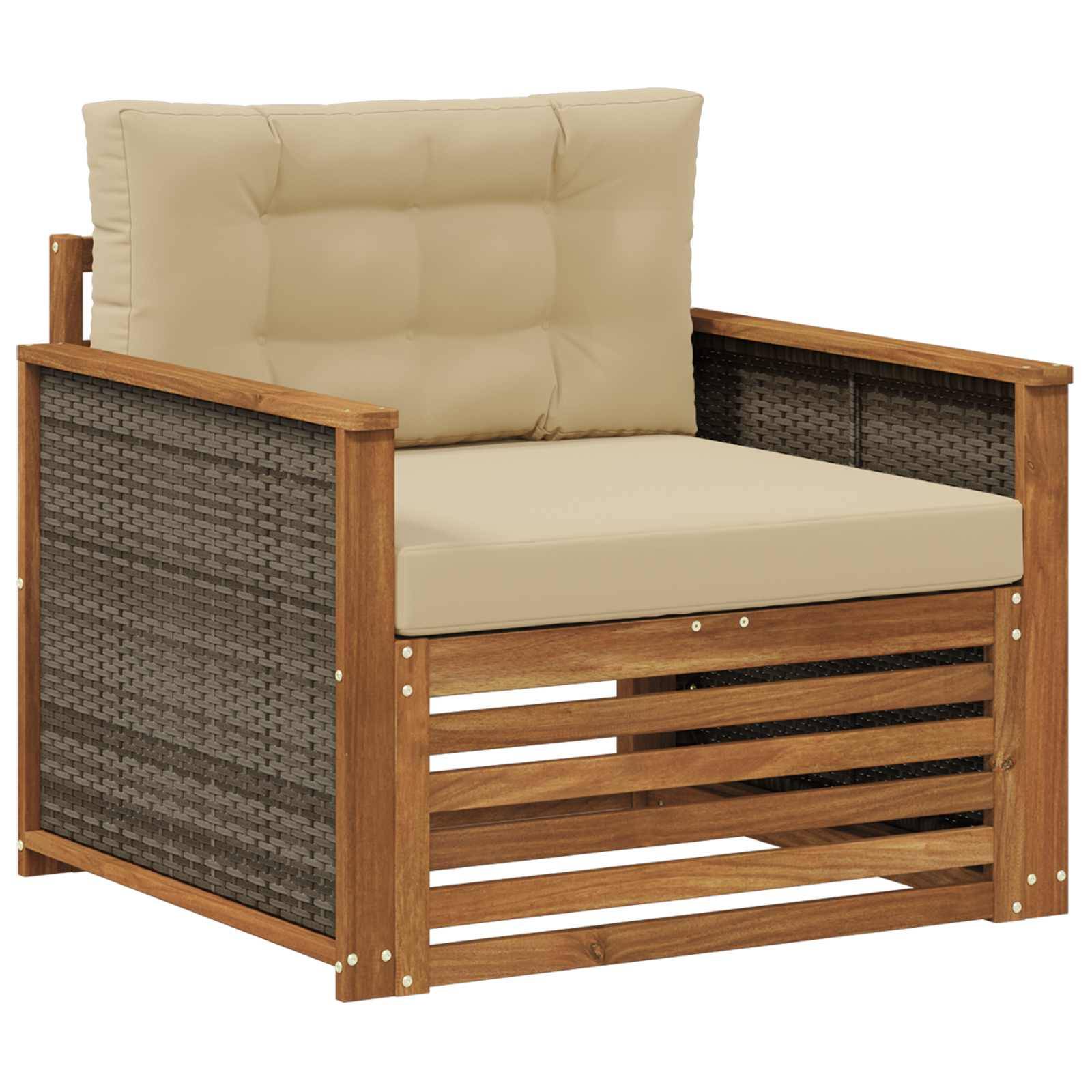 vidaXL Outdoor Mittelsofa Natur
