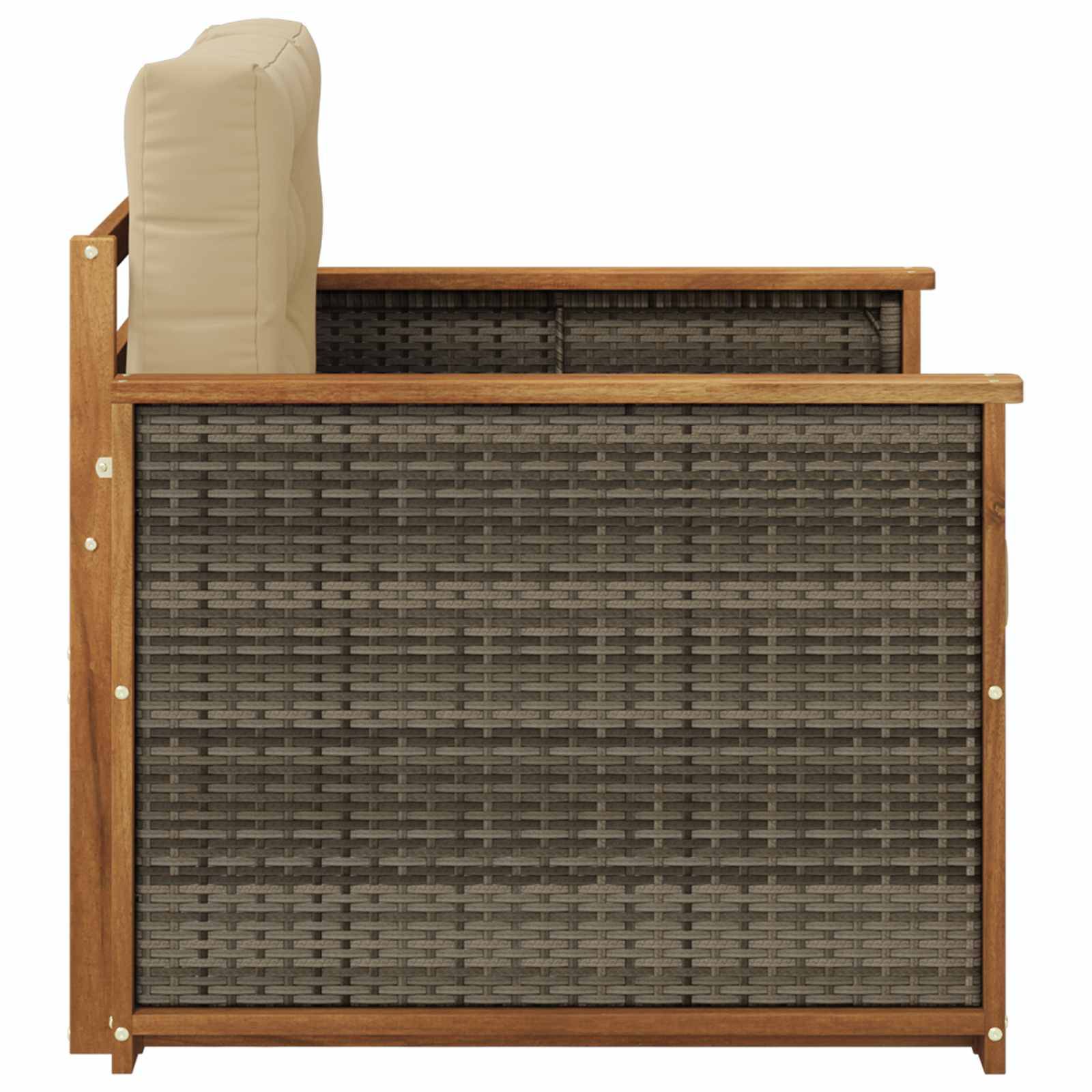 vidaXL Outdoor Mittelsofa Natur