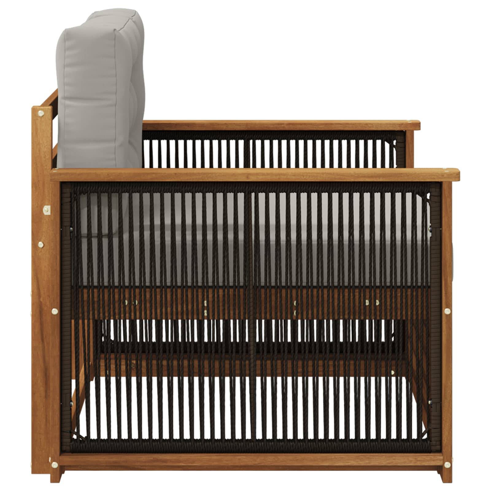 vidaXL Outdoor Mittelsofa Natur