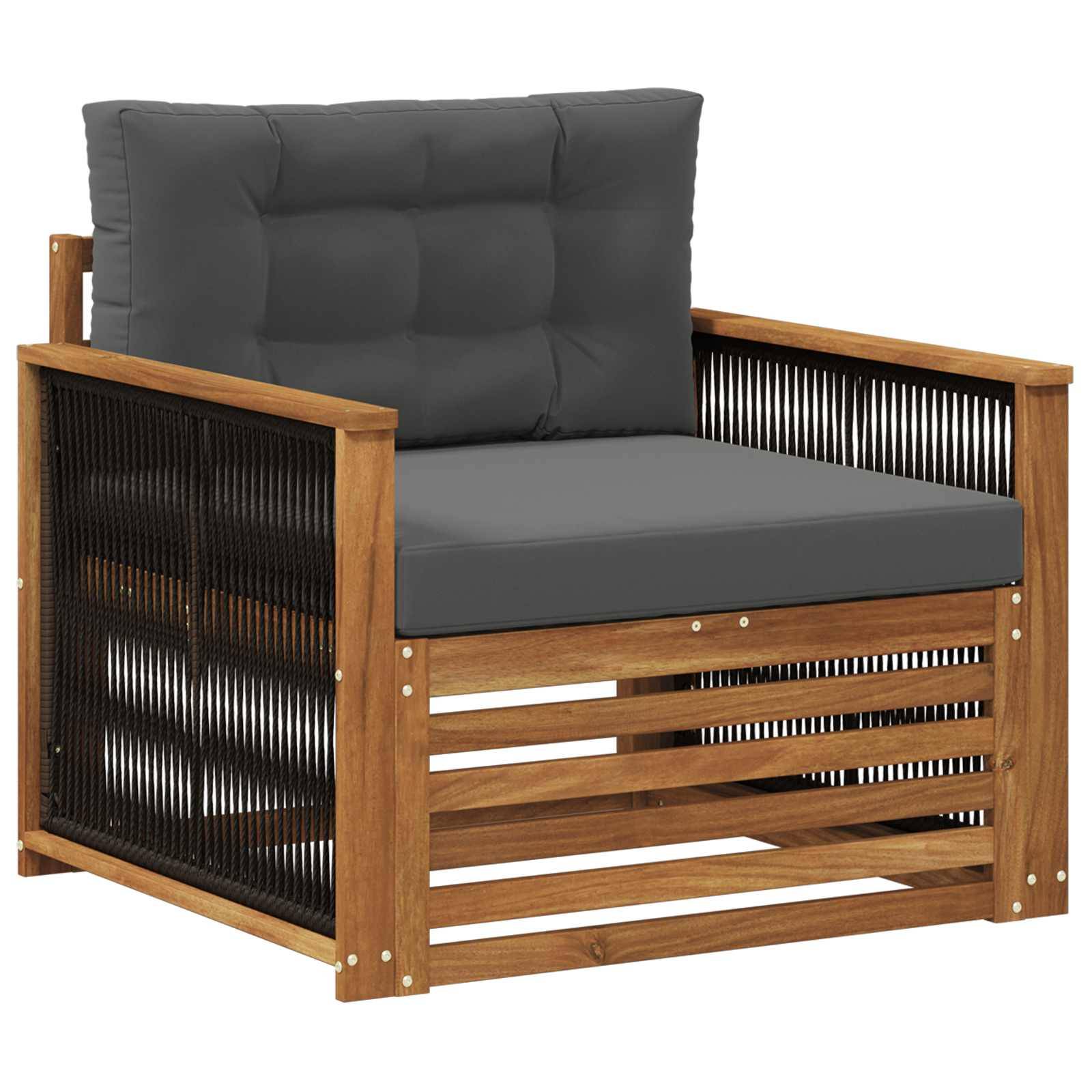 vidaXL Outdoor Mittelsofa Natur