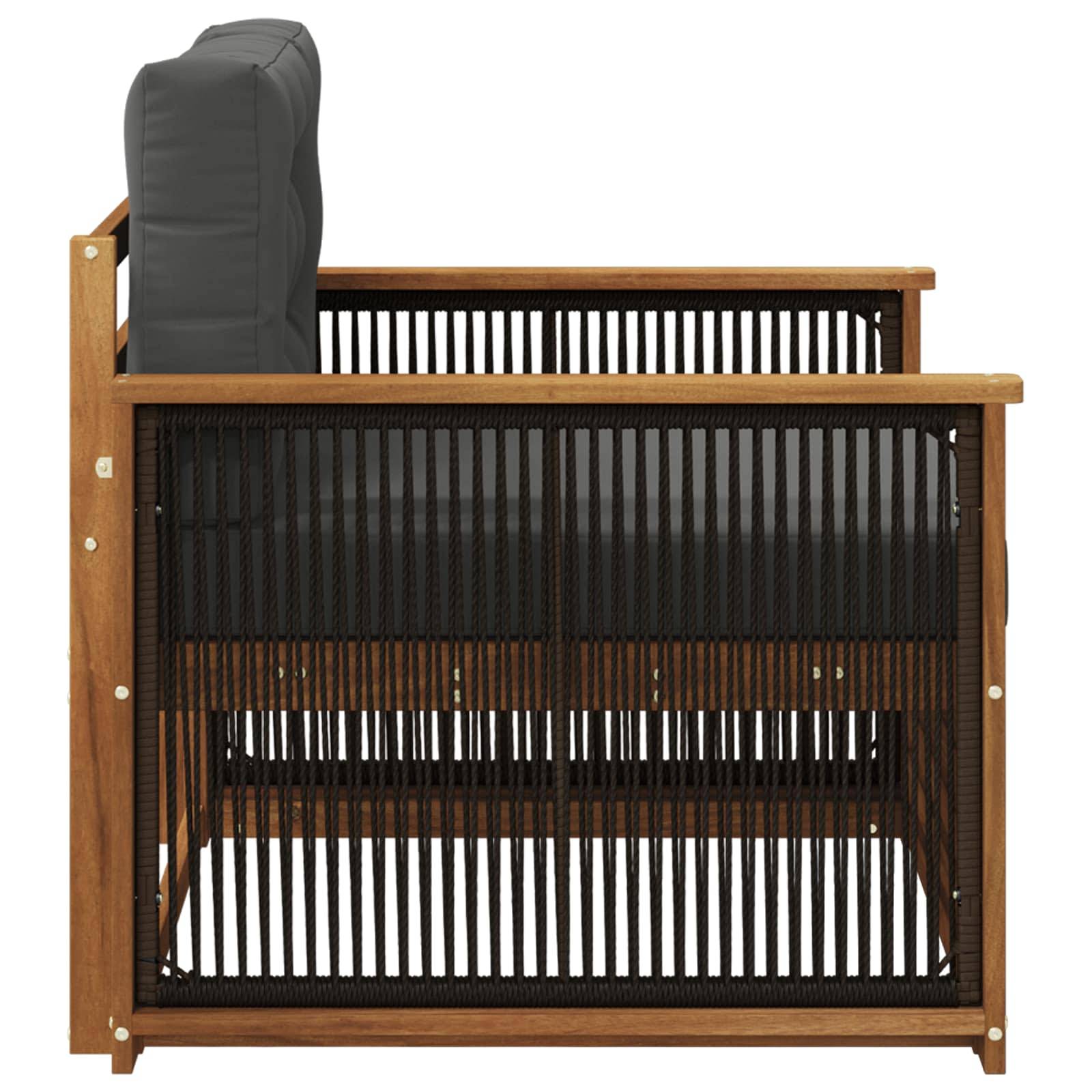vidaXL Outdoor Mittelsofa Natur