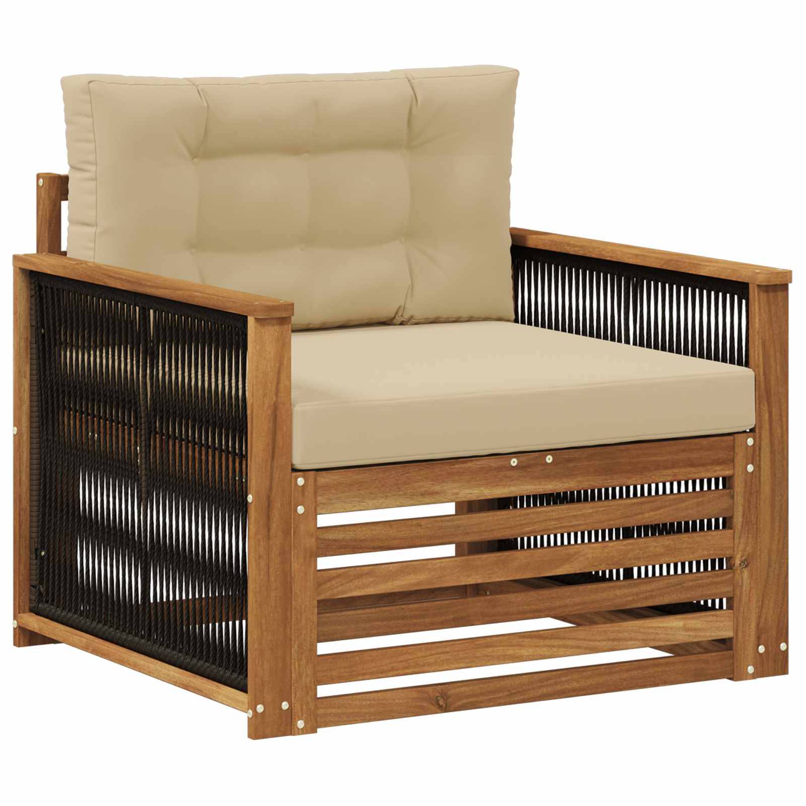 vidaXL Outdoor Mittelsofa Natur