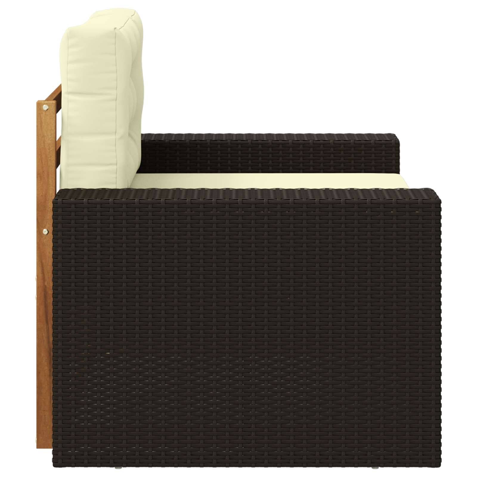 vidaXL Outdoor Mittelsofa Massivholz Akazie Natur