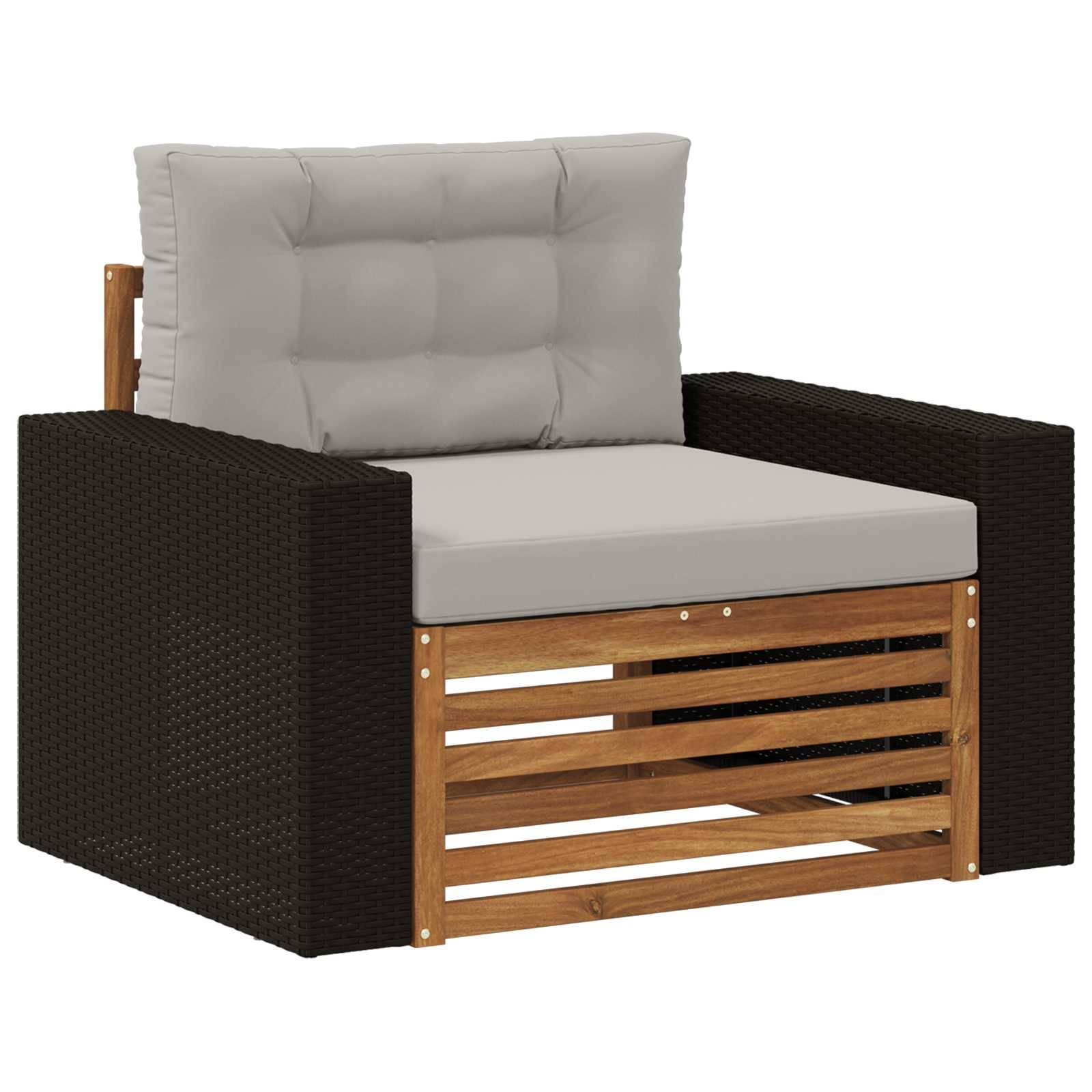 vidaXL Outdoor Mittelsofa Natur