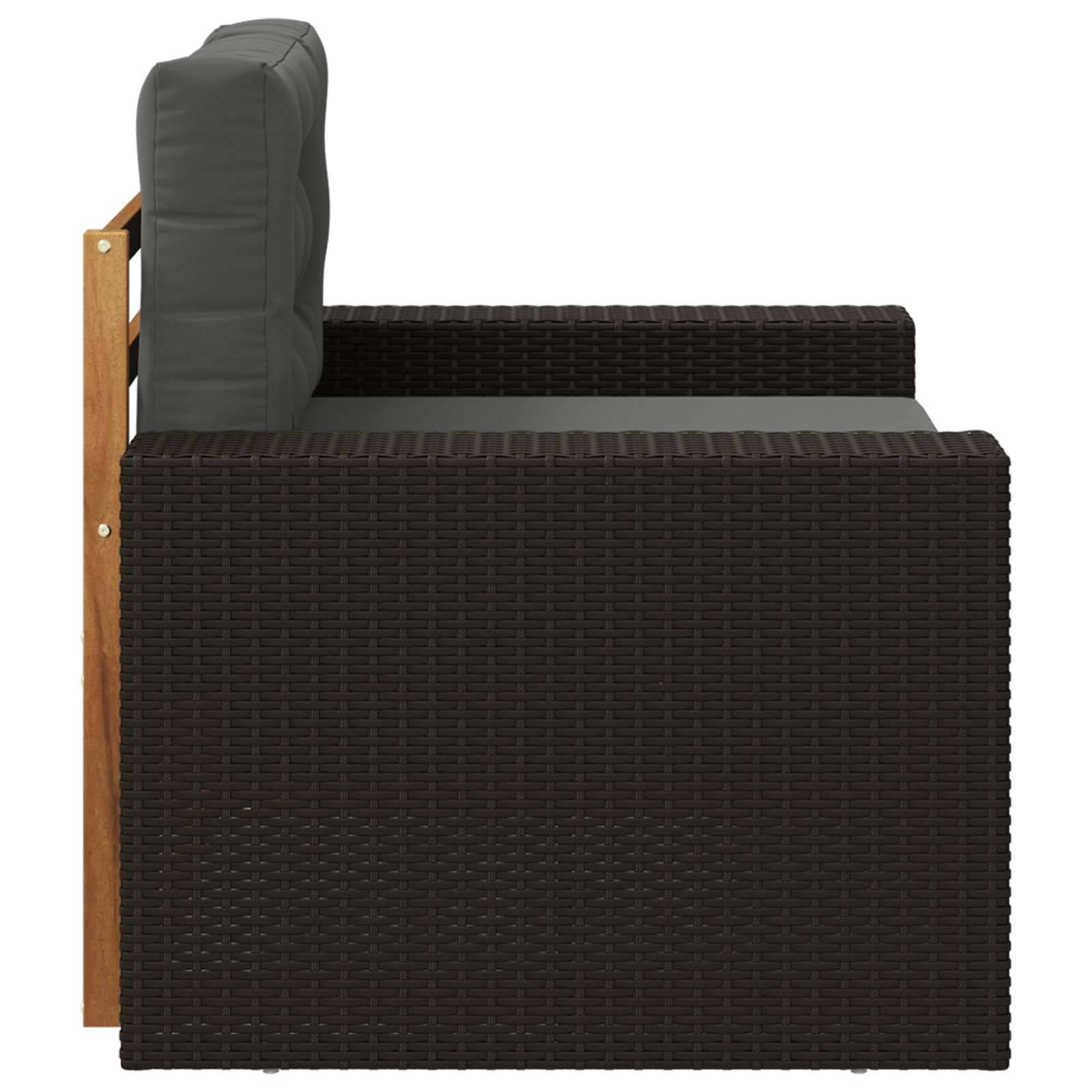 vidaXL Outdoor Mittelsofa Massivholz Akazie Natur