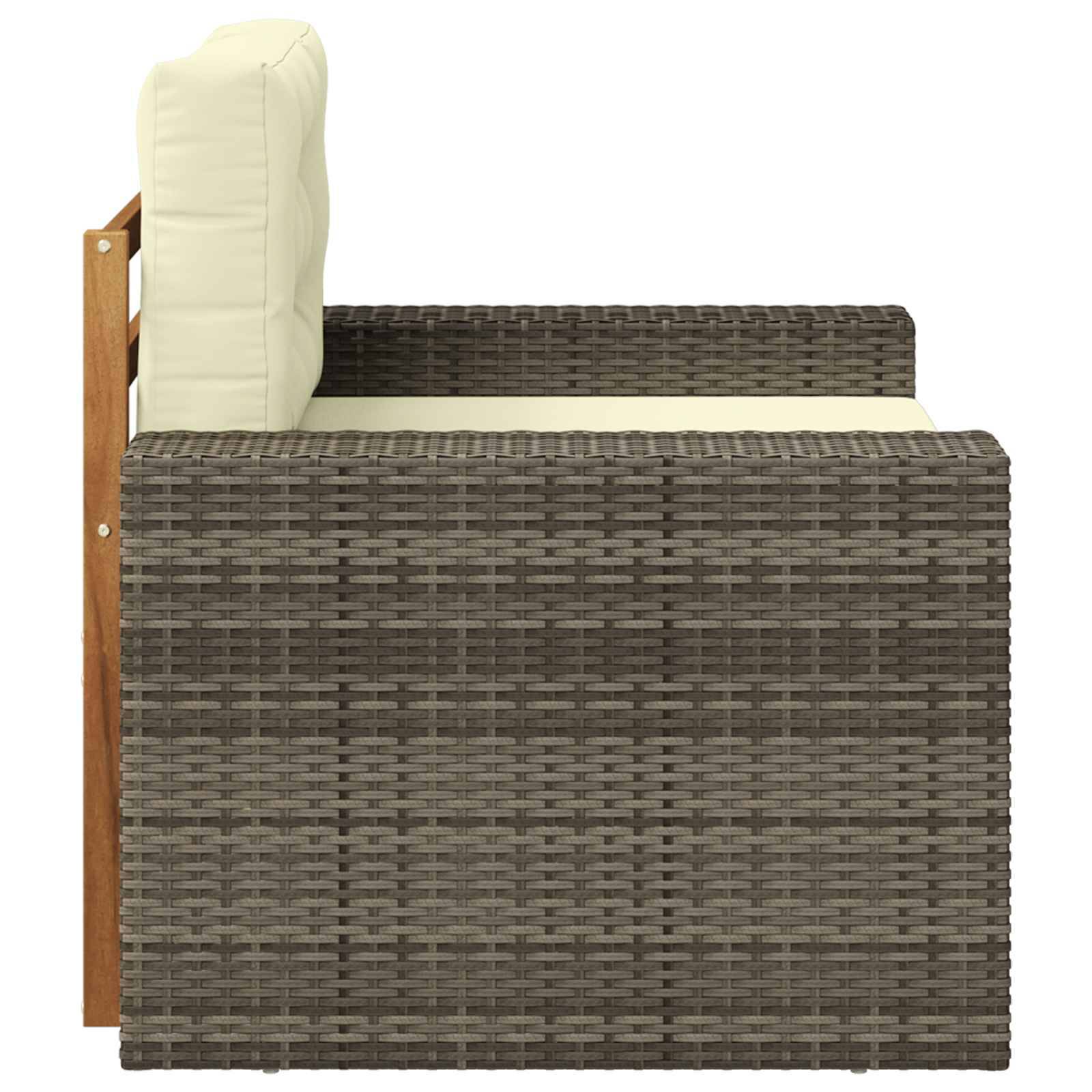 vidaXL Outdoor Mittelsofa Massivholz Akazie Natur
