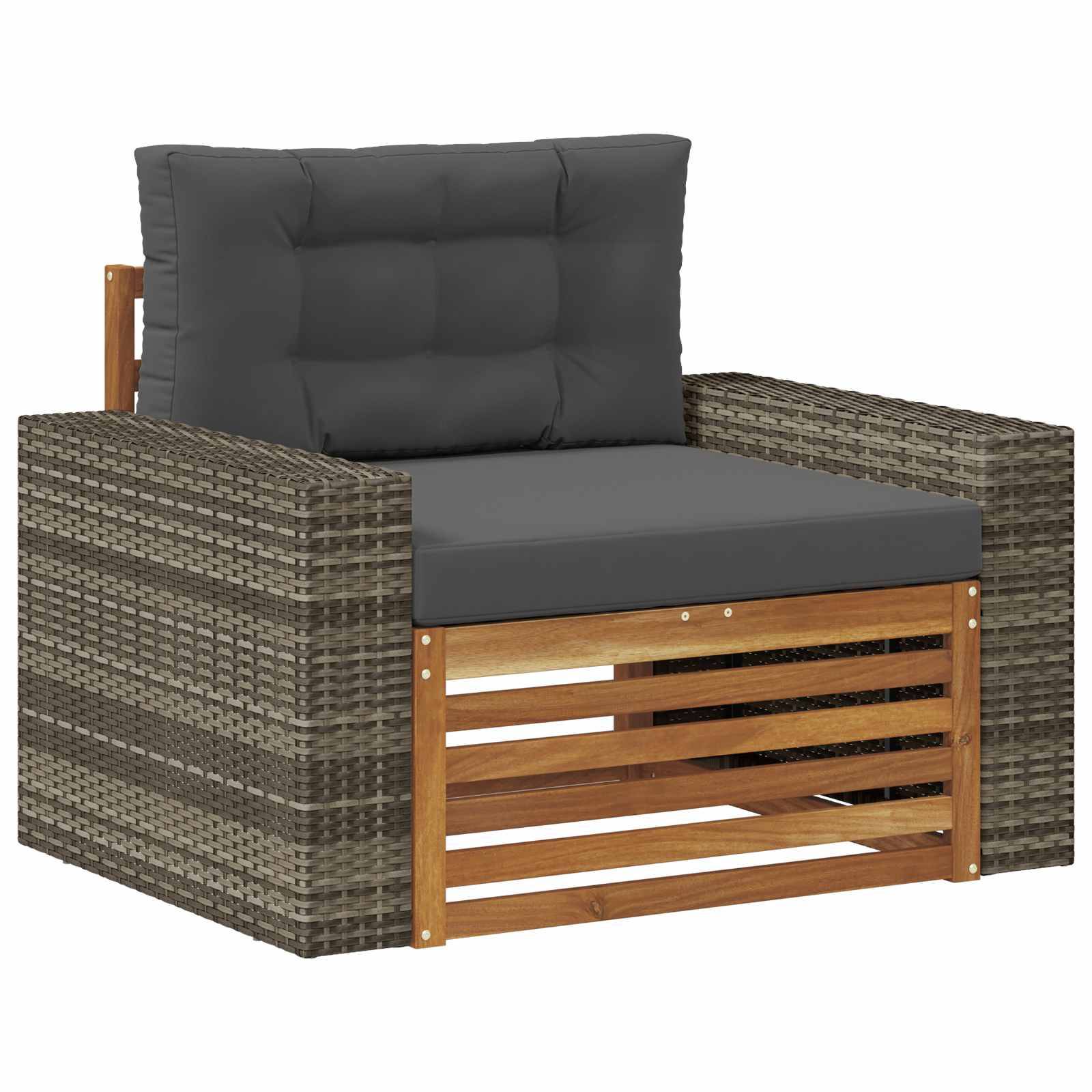vidaXL Outdoor Mittelsofa Massivholz Akazie Natur