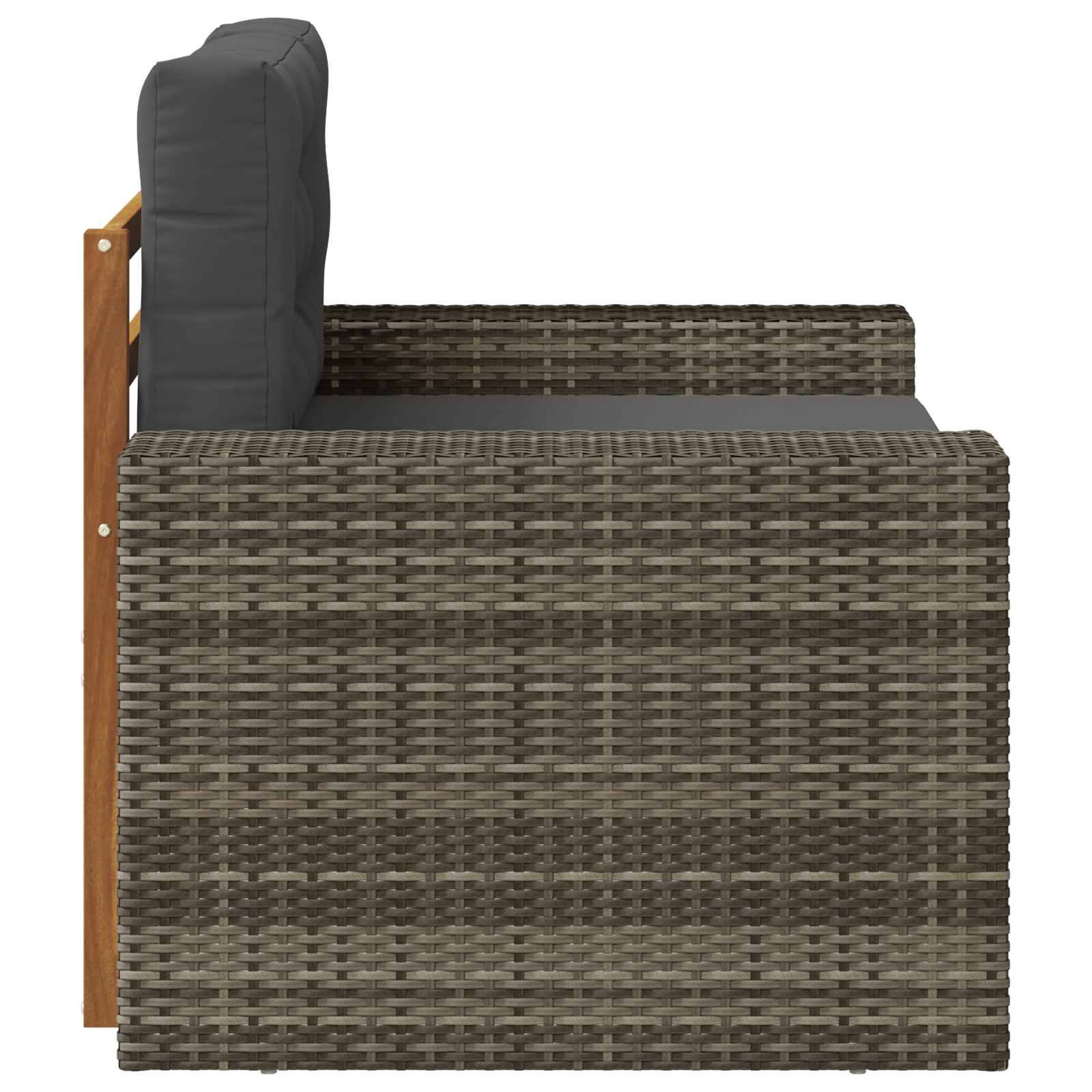vidaXL Outdoor Mittelsofa Massivholz Akazie Natur