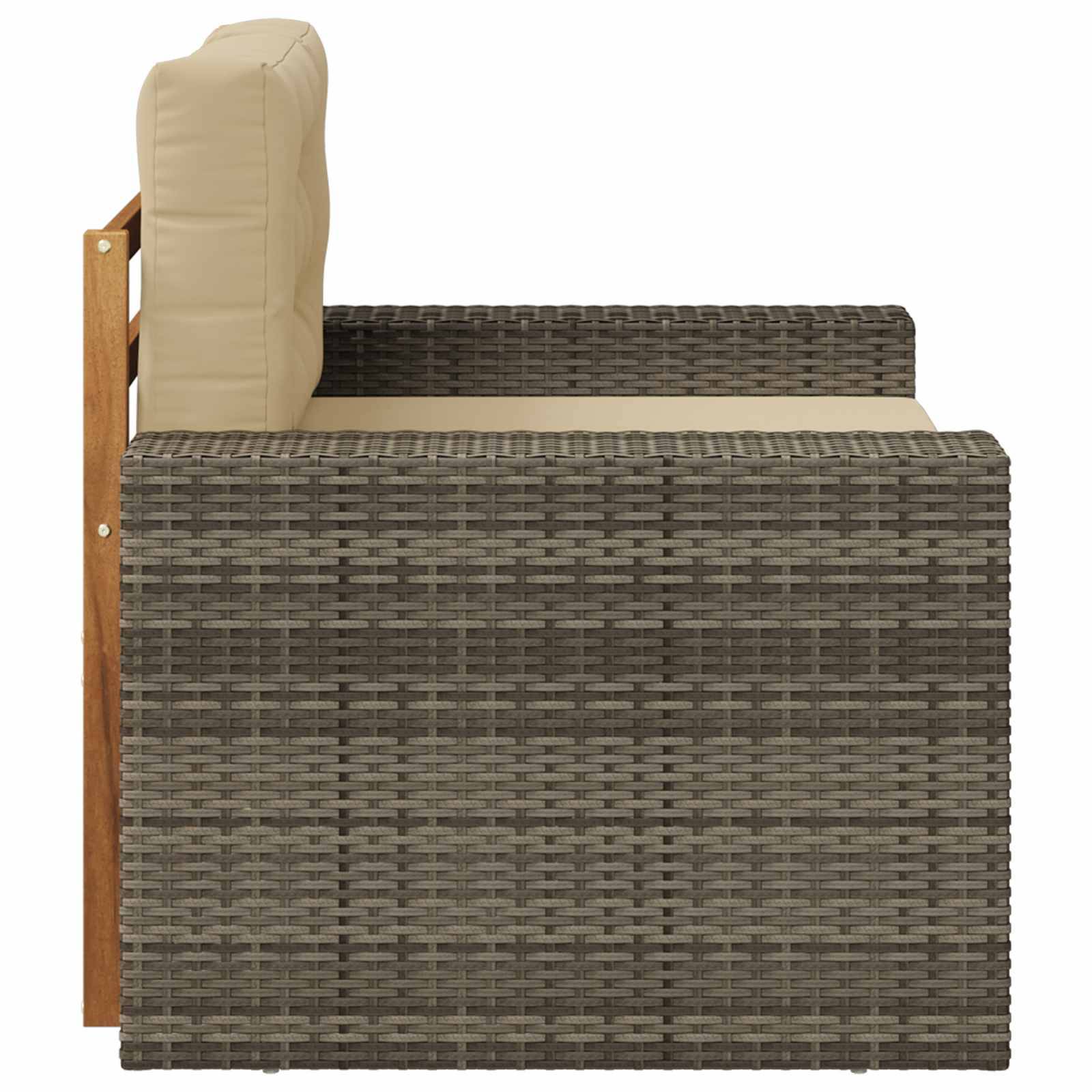 vidaXL Outdoor Mittelsofa Massivholz Akazie Natur